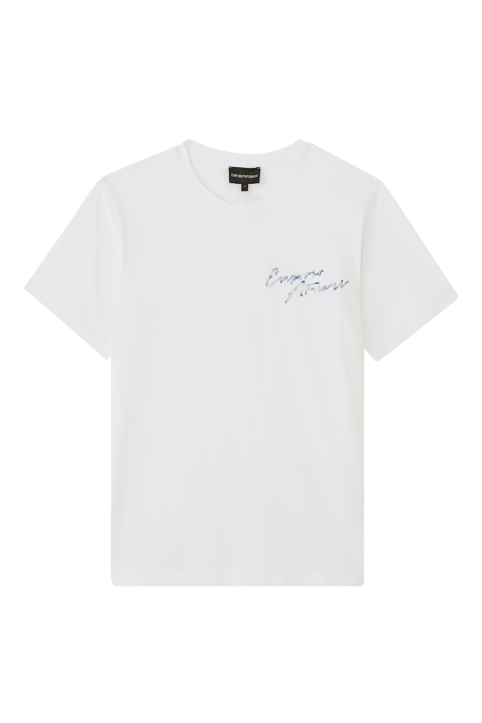 Multicolored Logo Embroidered Jersey T-Shirt