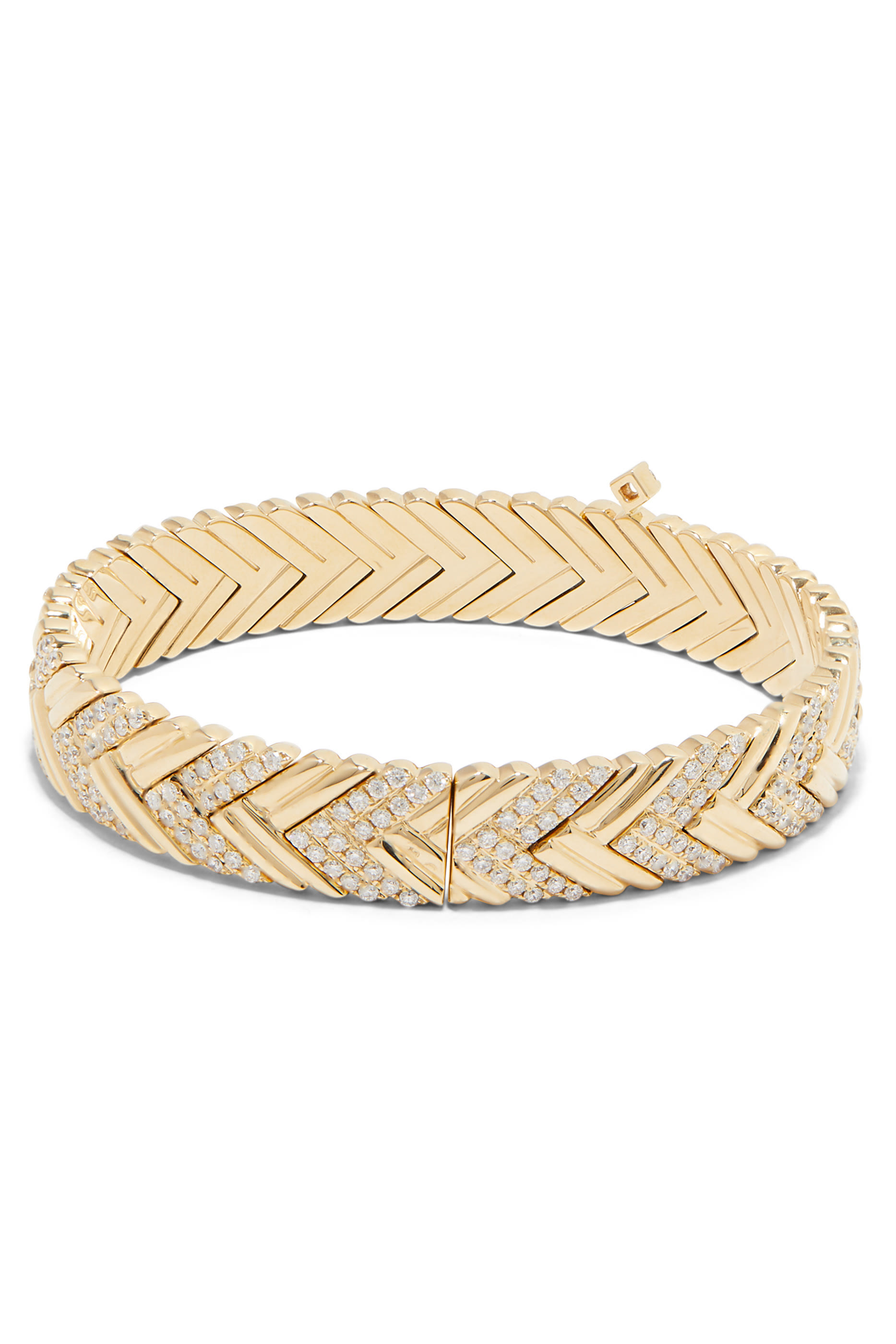 Full Victoire Bracelet, 14K Yellow Gold & Diamonds