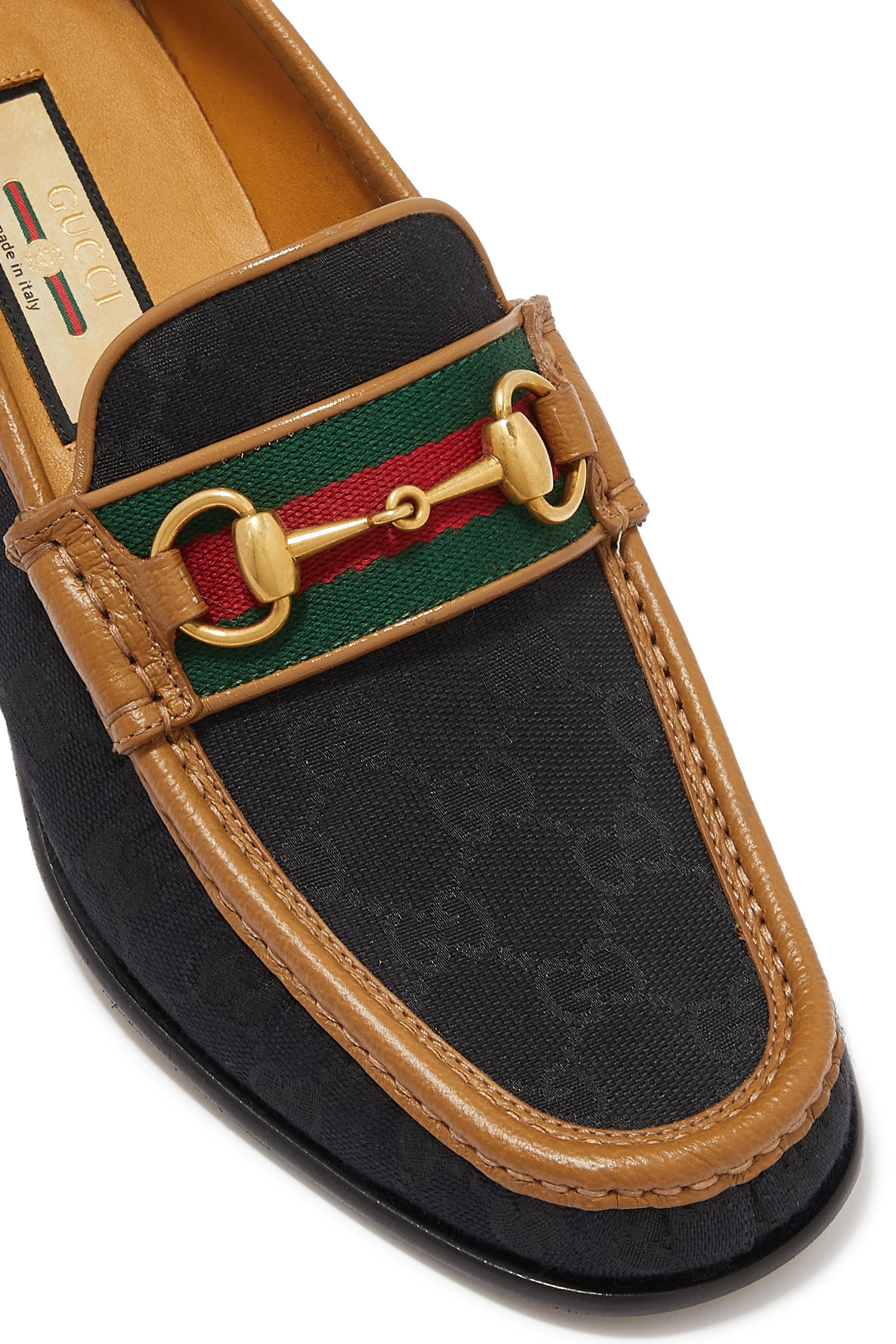 GG Canvas Horsebit Loafers