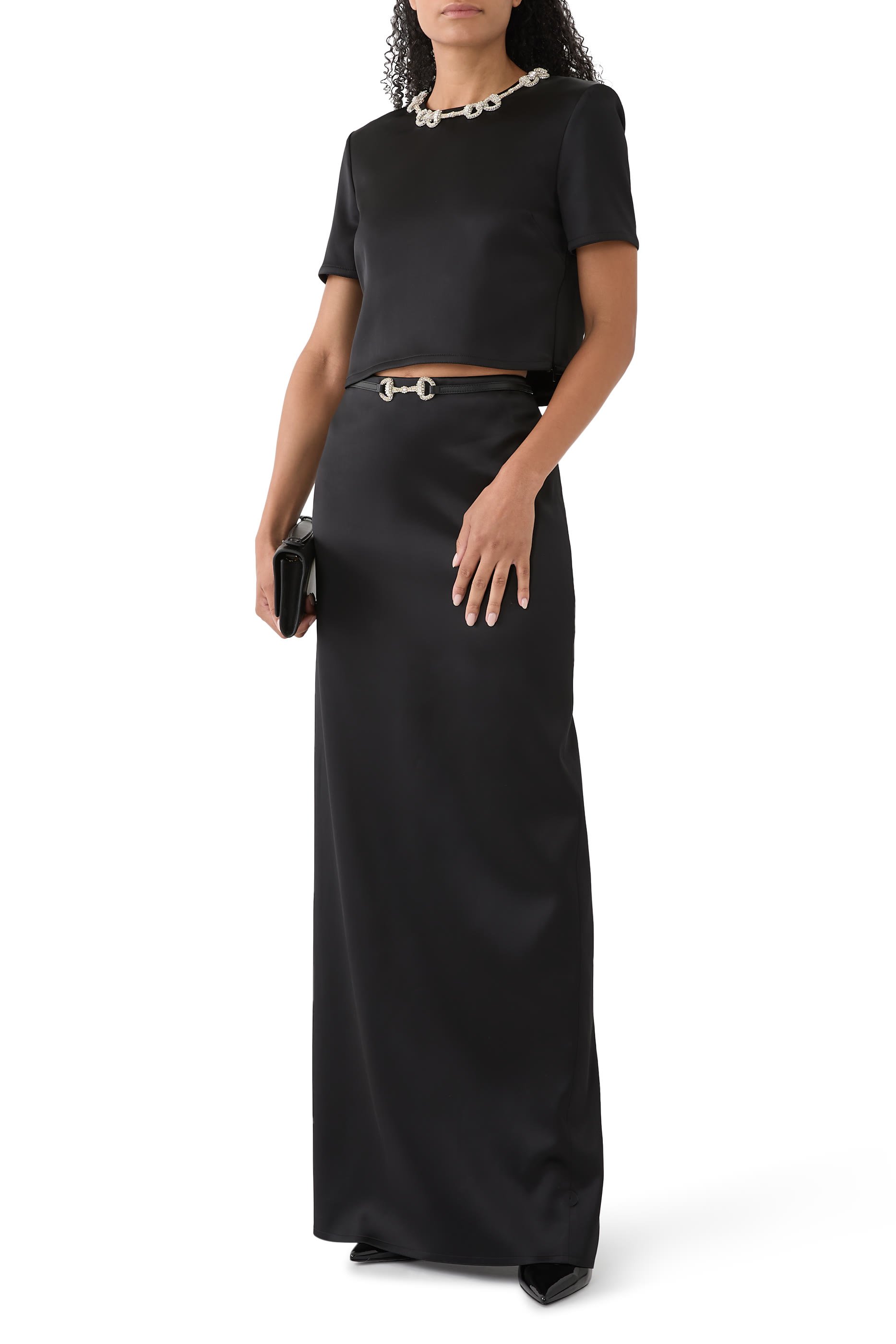 Stretch Viscose Duchess Skirt