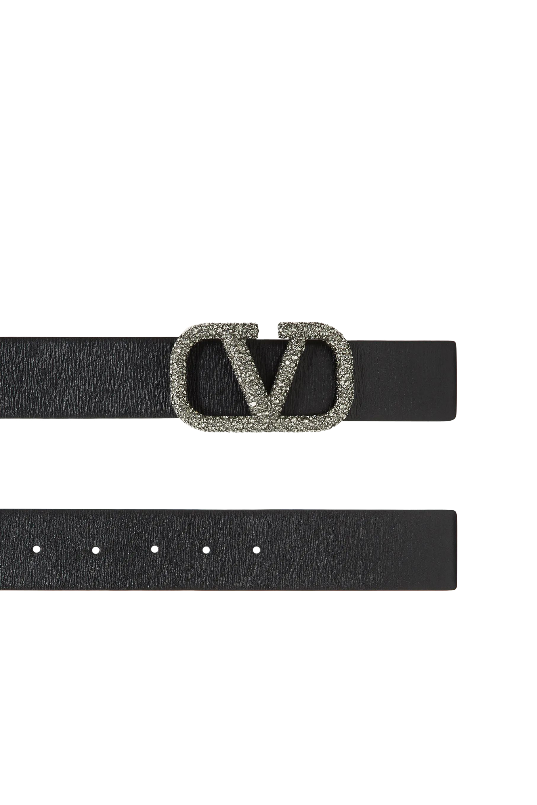 Crystal-Embellished VLogo Belt