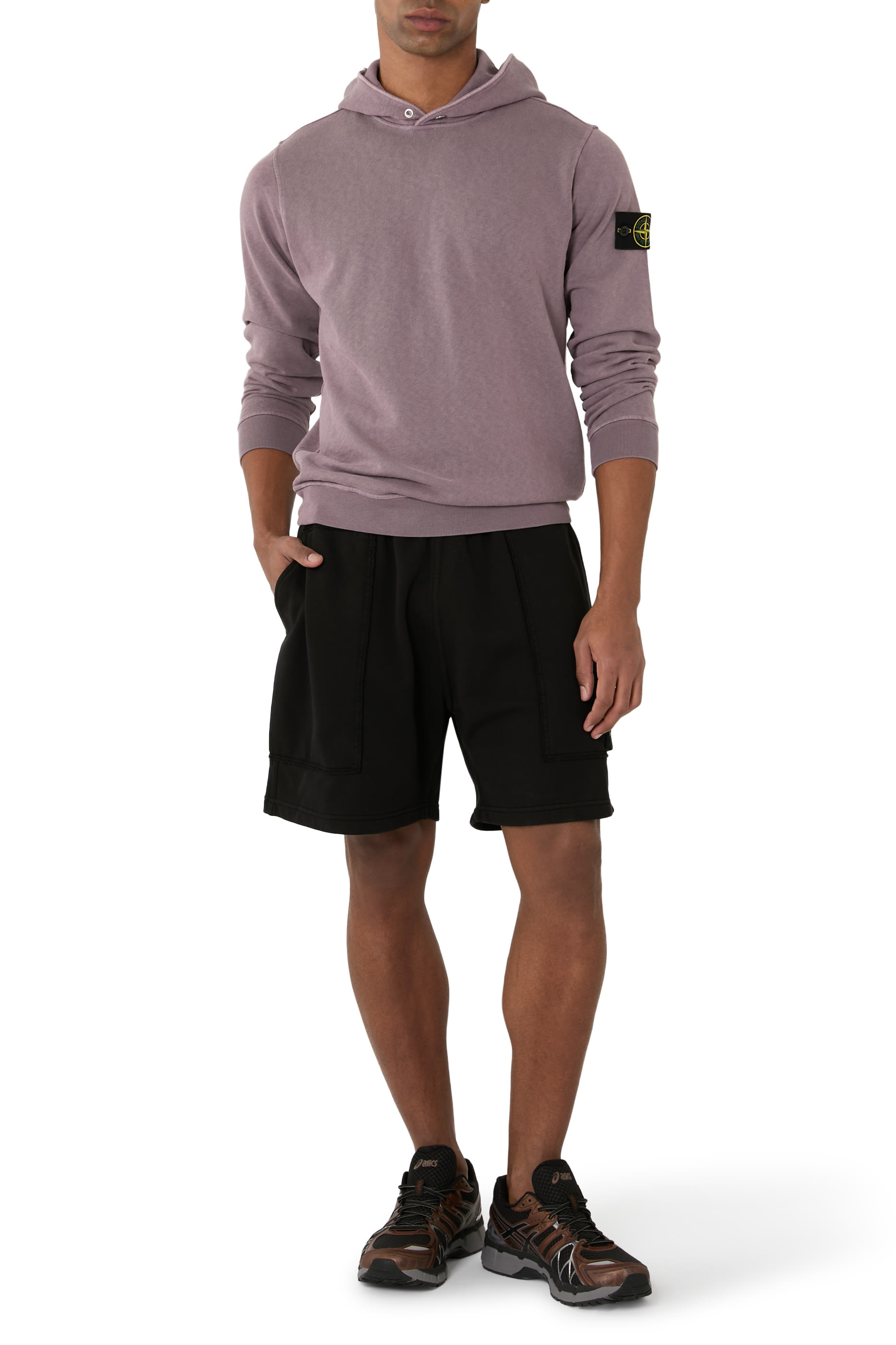 Logo Old Effect Hooded Sweatshirt