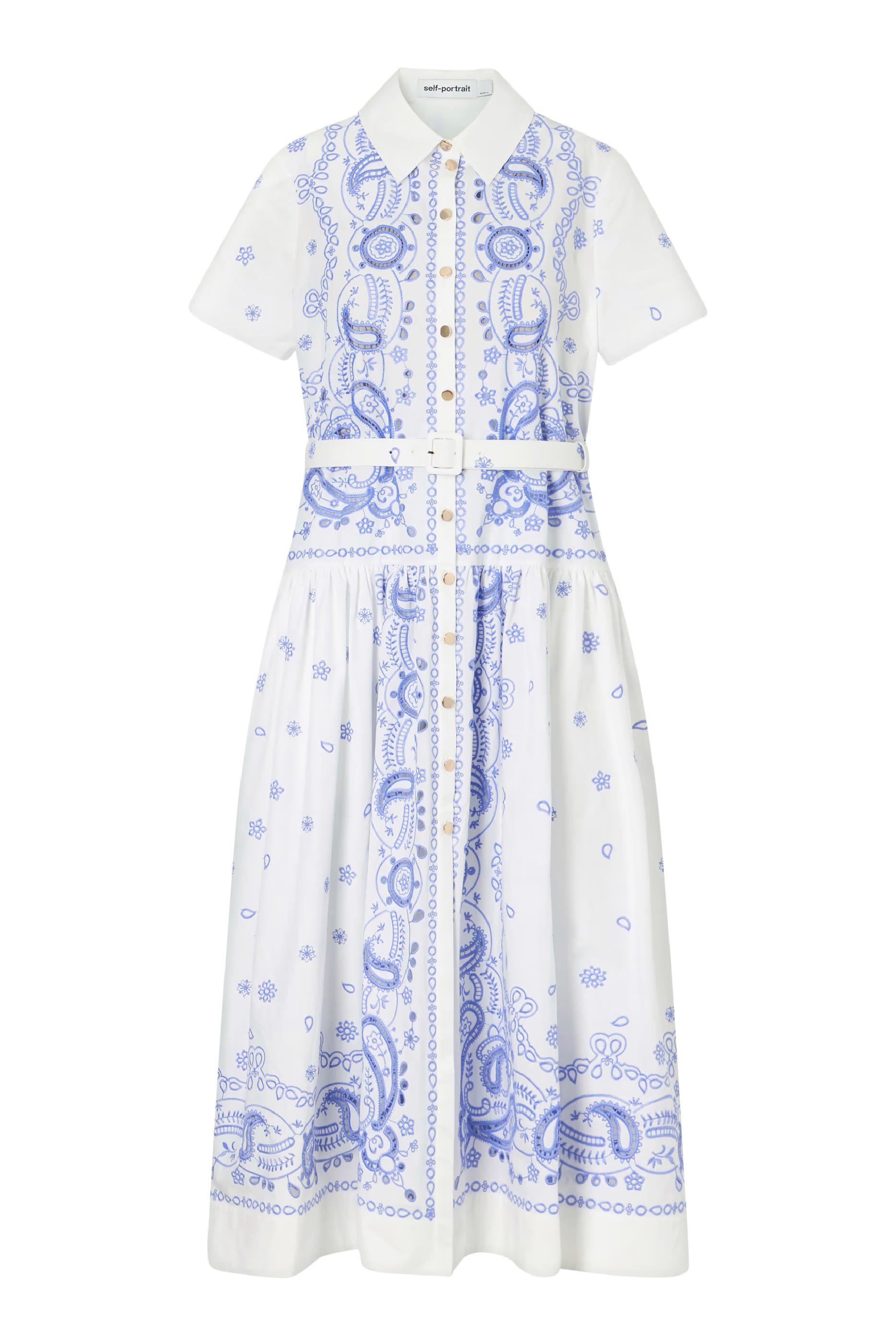 Embroidered Midi Dress