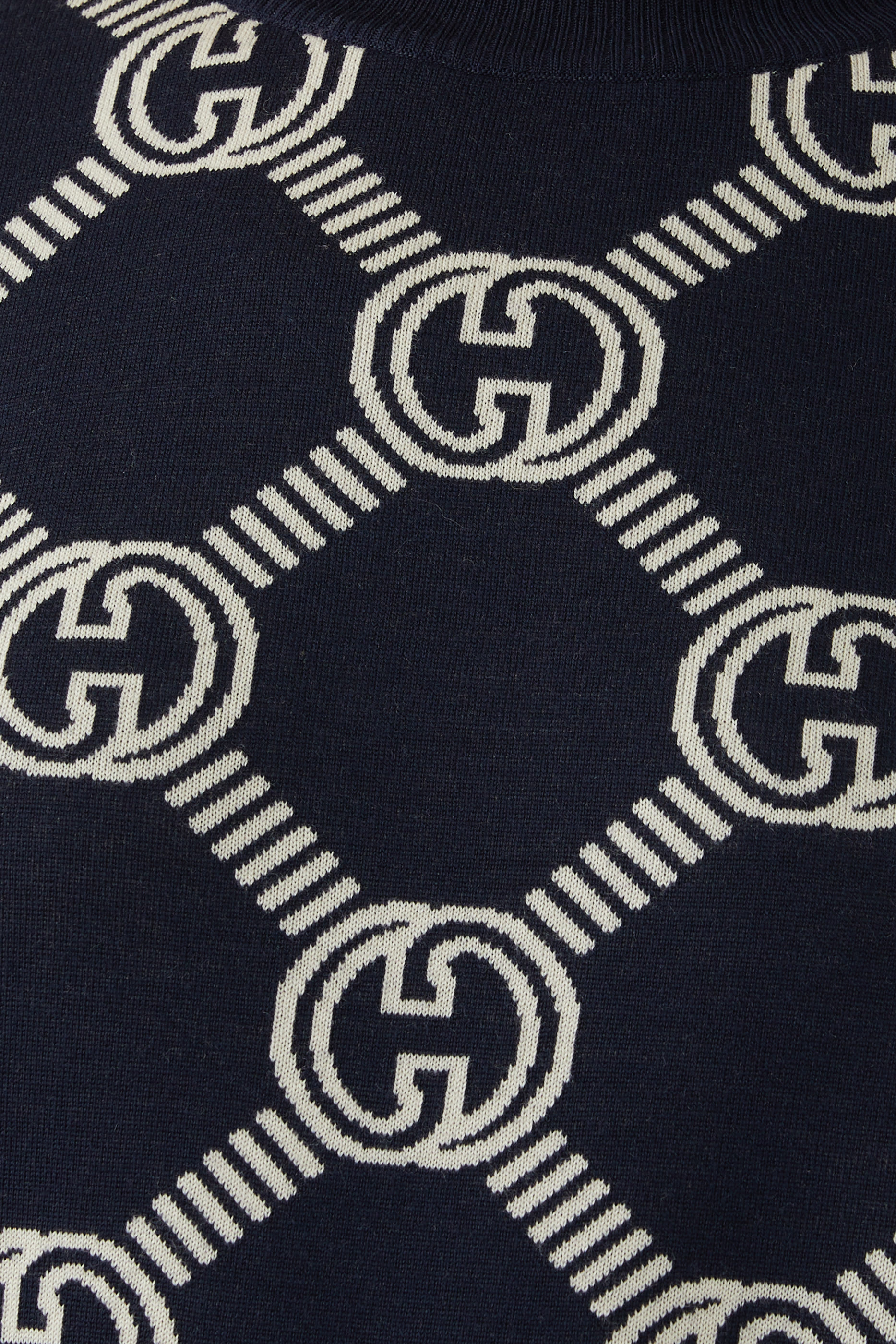 Reversible GG Wool Jacquard Top