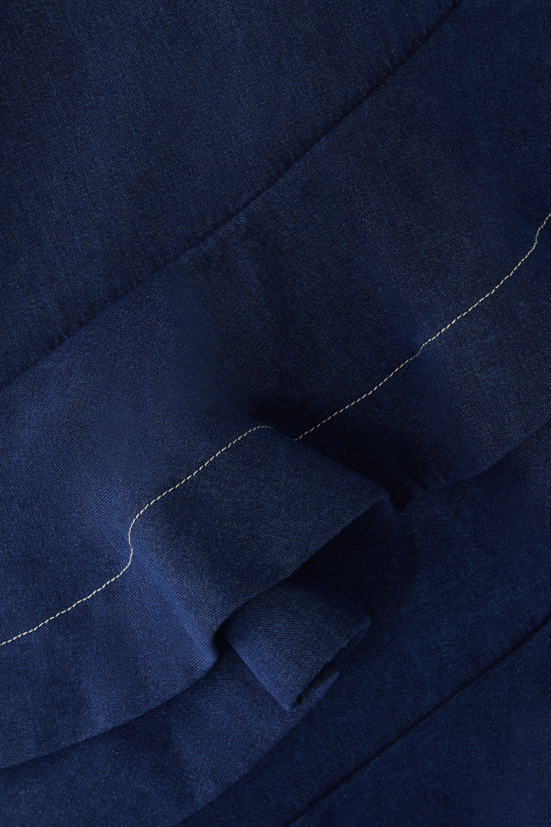 Mi Memoria Ruffled Denim Maxi Skirt