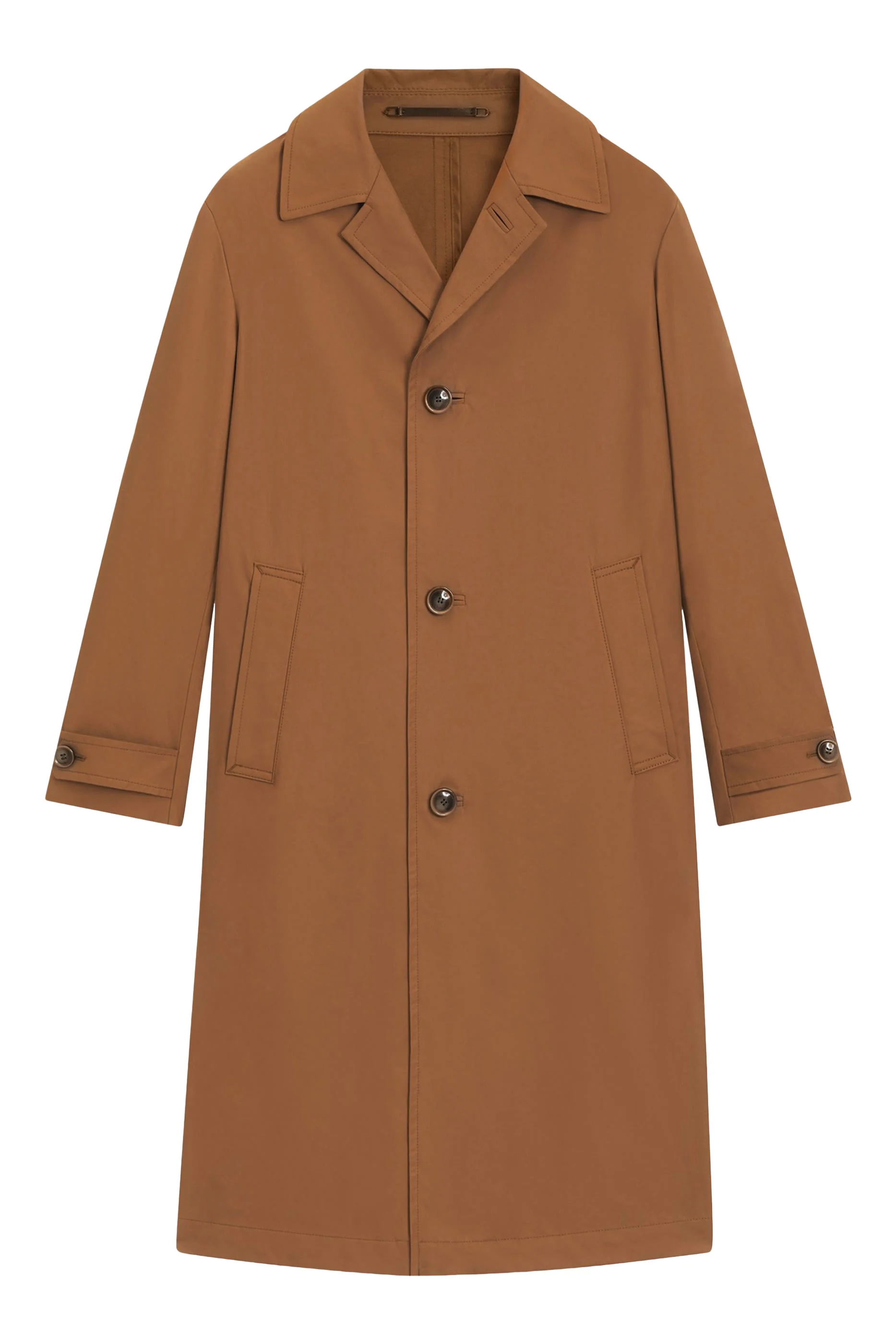 Water-Repellent Coat in Cotton-Blend Twill