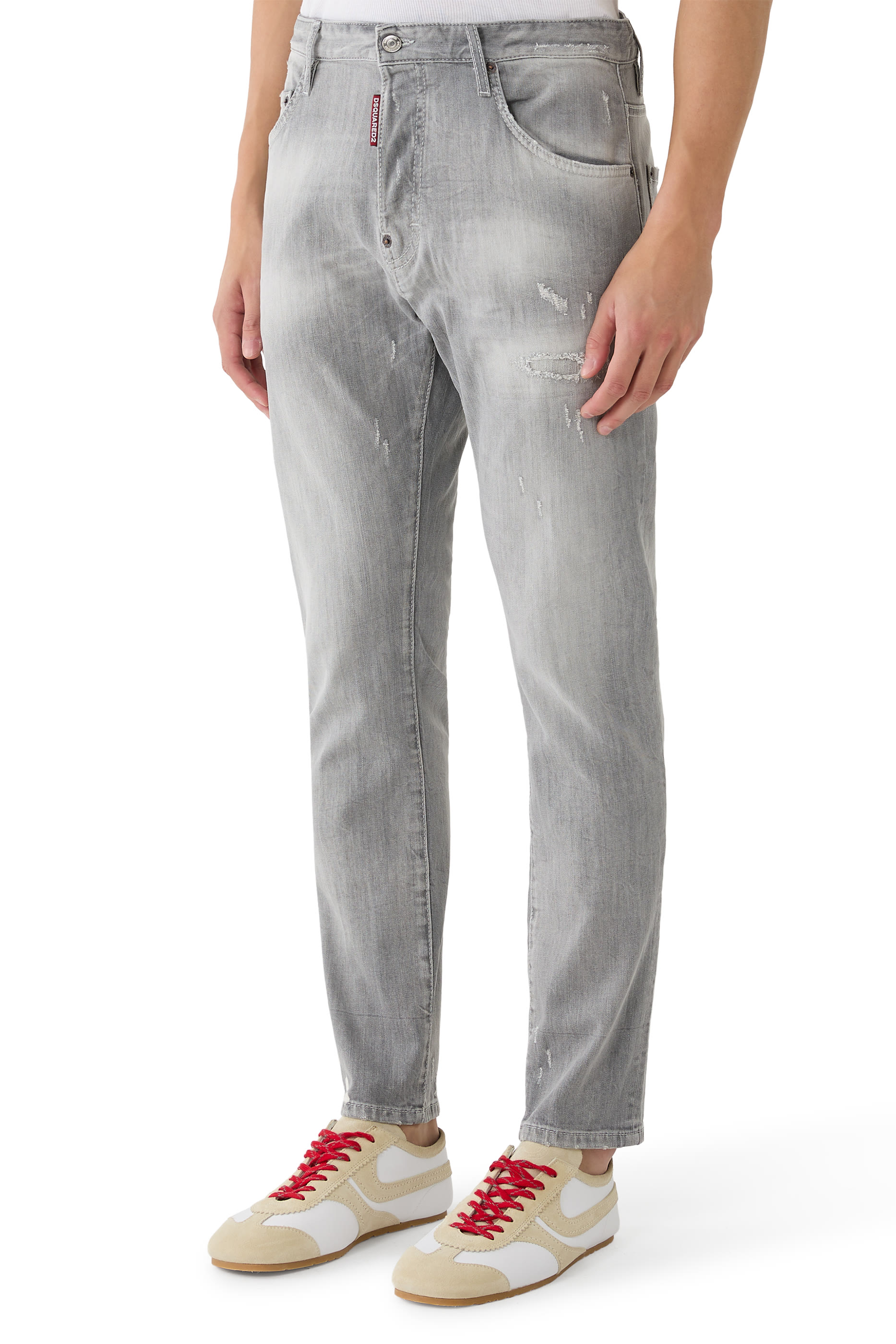 Brushed Wash Skater Jeans 