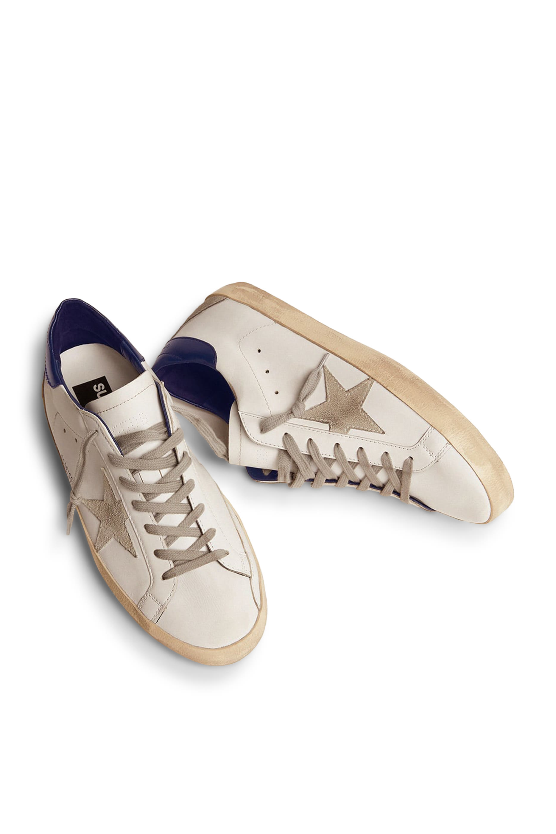 Super-Star Sneakers with Suede Star and Heel Tab