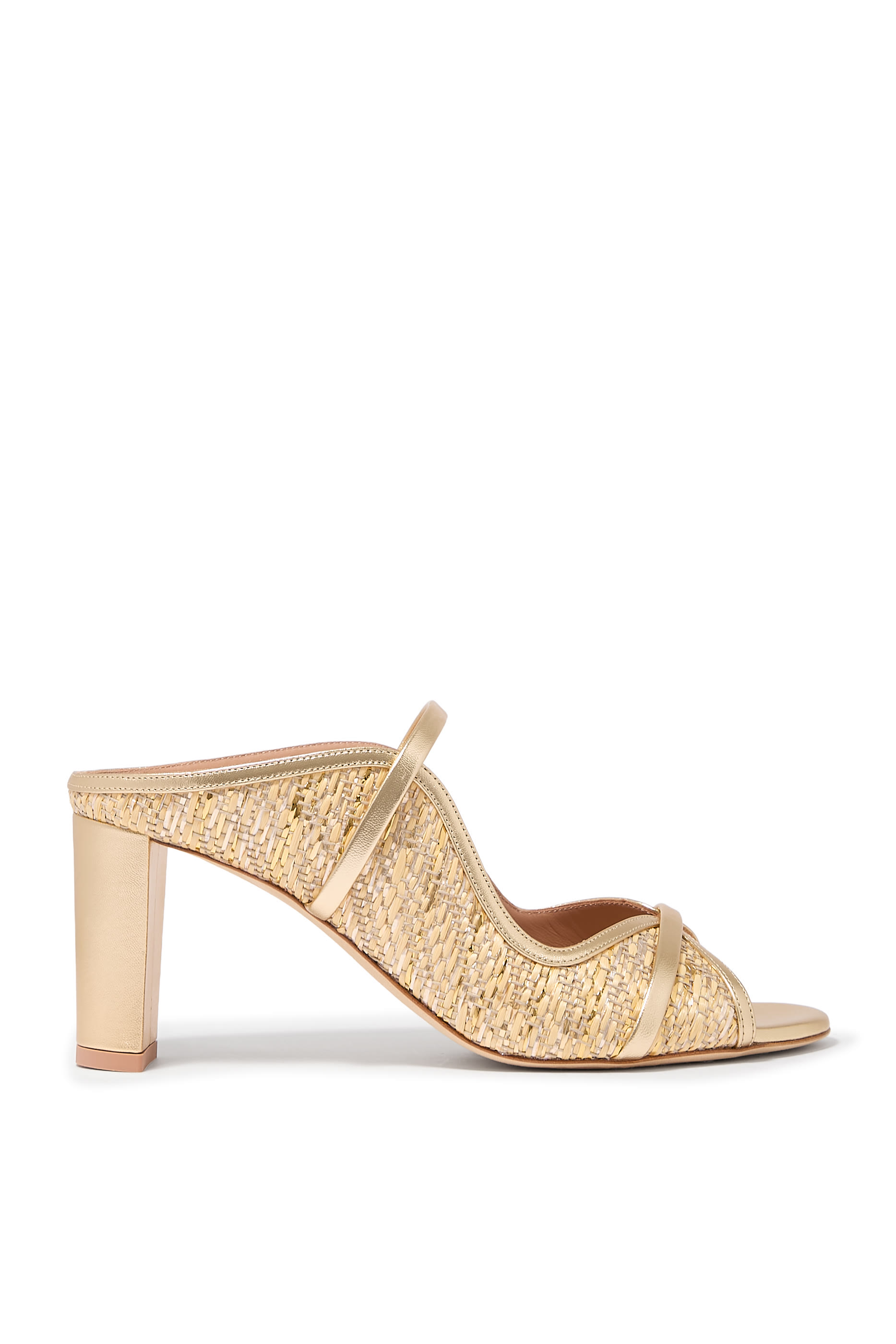 Norah Metallic Raffia 70 Heeled Sandals
