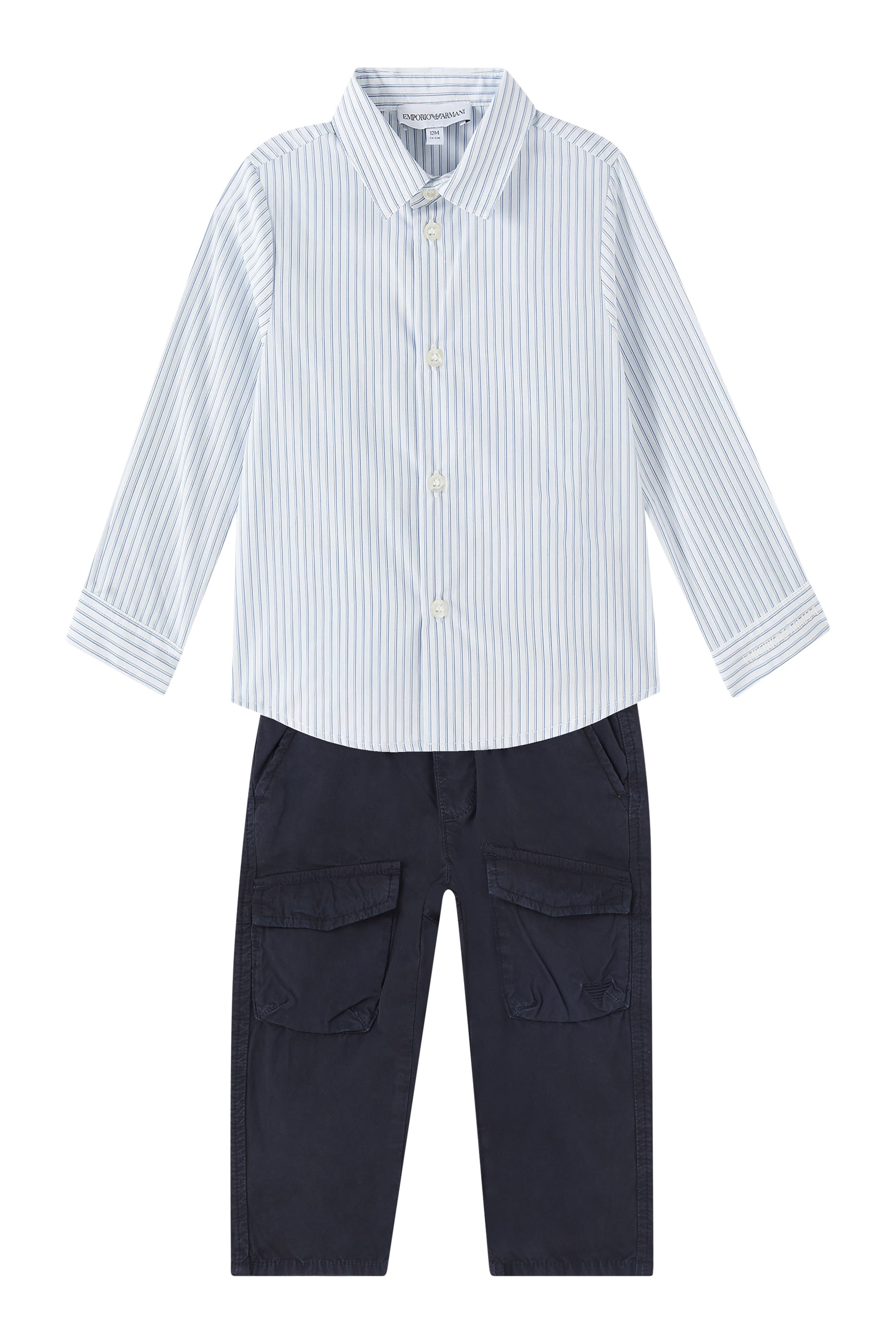 Logo Stripe Long Sleeve Shirt