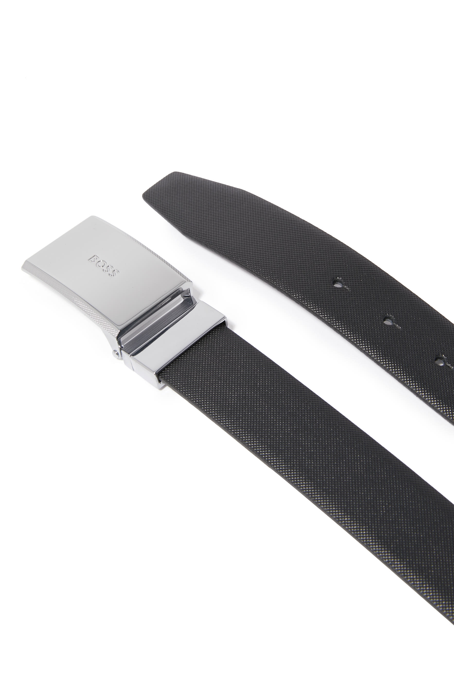 Gert-D Leather Belt with Logo Loop