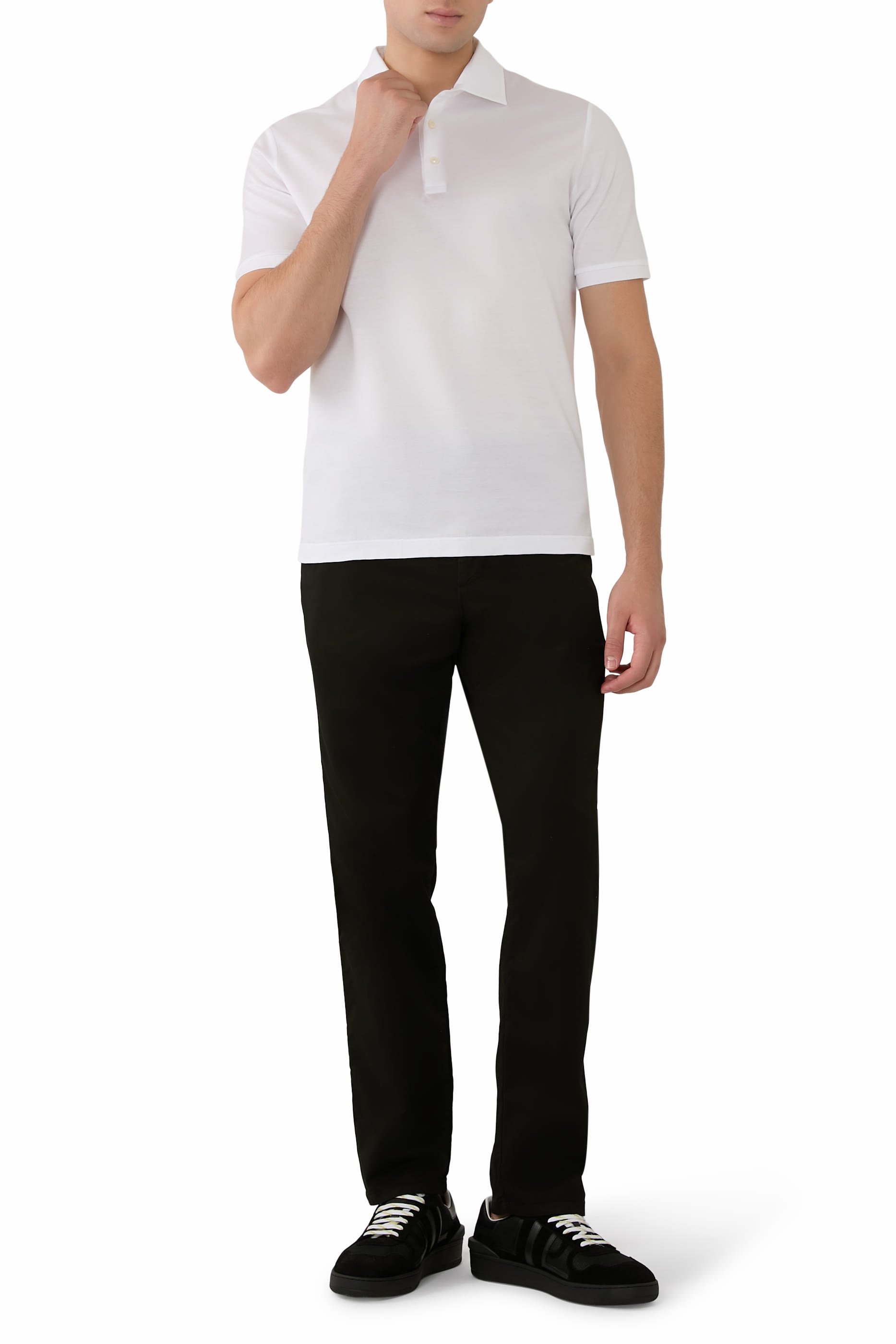  Jacquard Filo di Scozia Polo Shirt