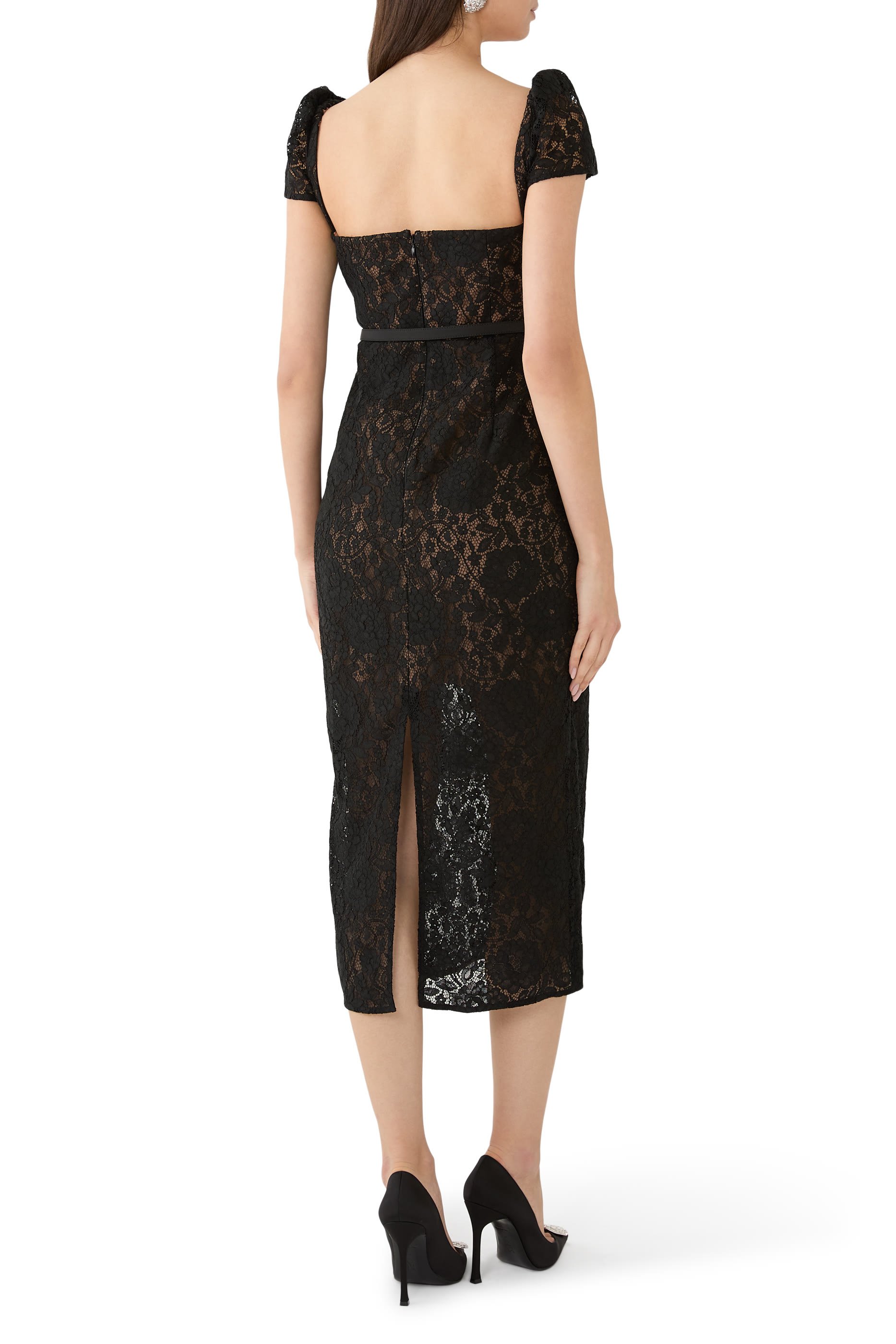 Sweetheart Lace Midi Dress