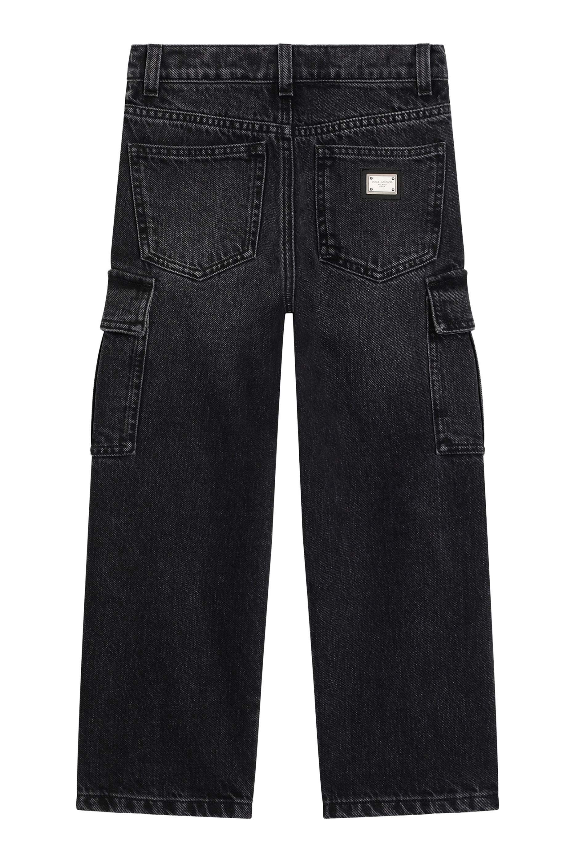 Kids Denim Cargo Trousers