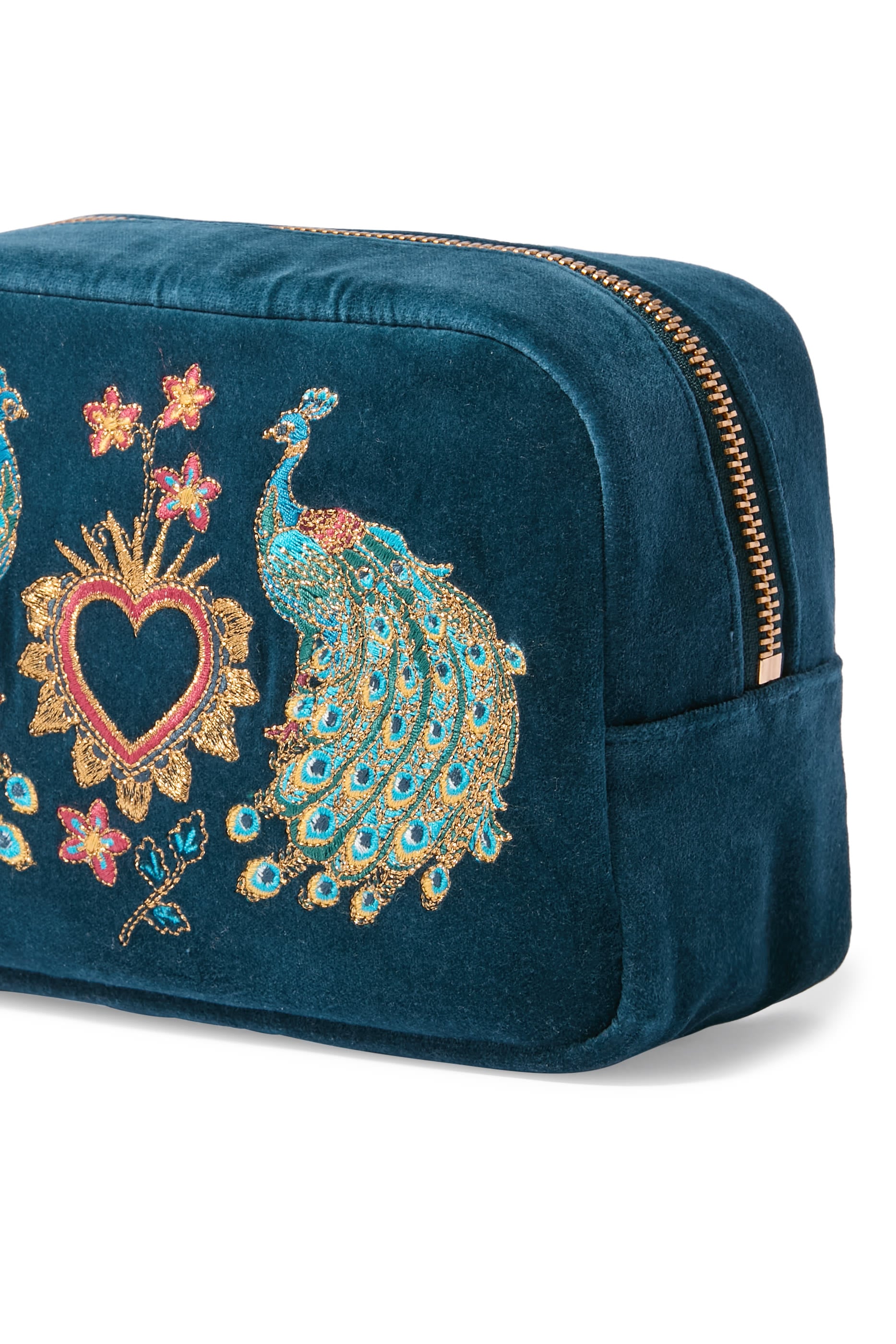 Peacock Floral Everyday Pouch