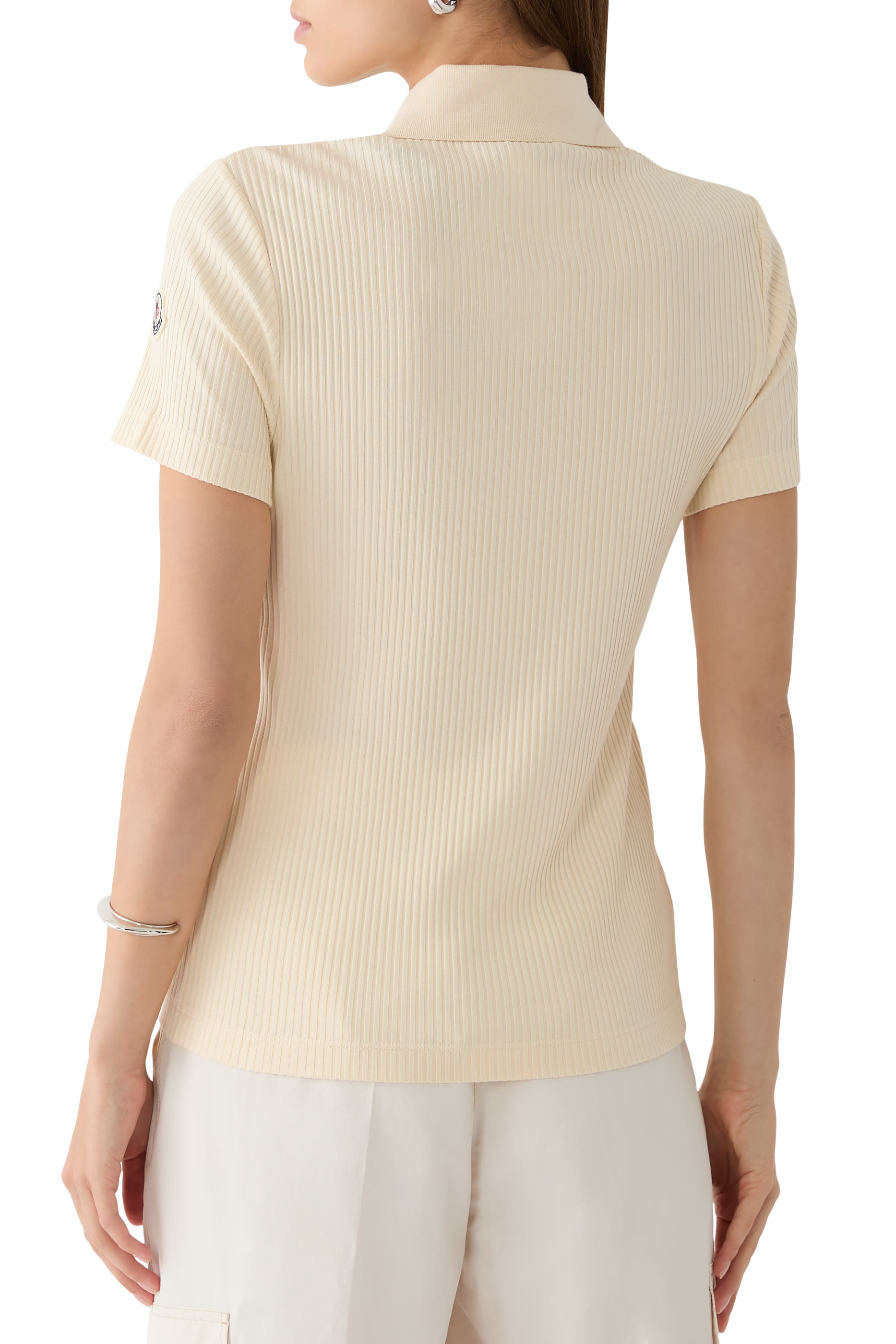 Hand-Beaded Cotton Polo Shirt