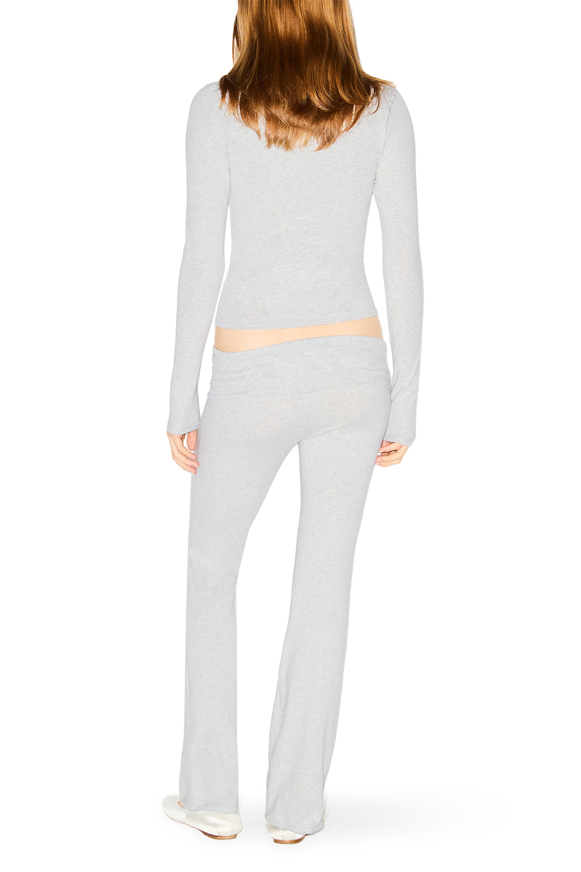  Cotton Jersey Foldover Pants 