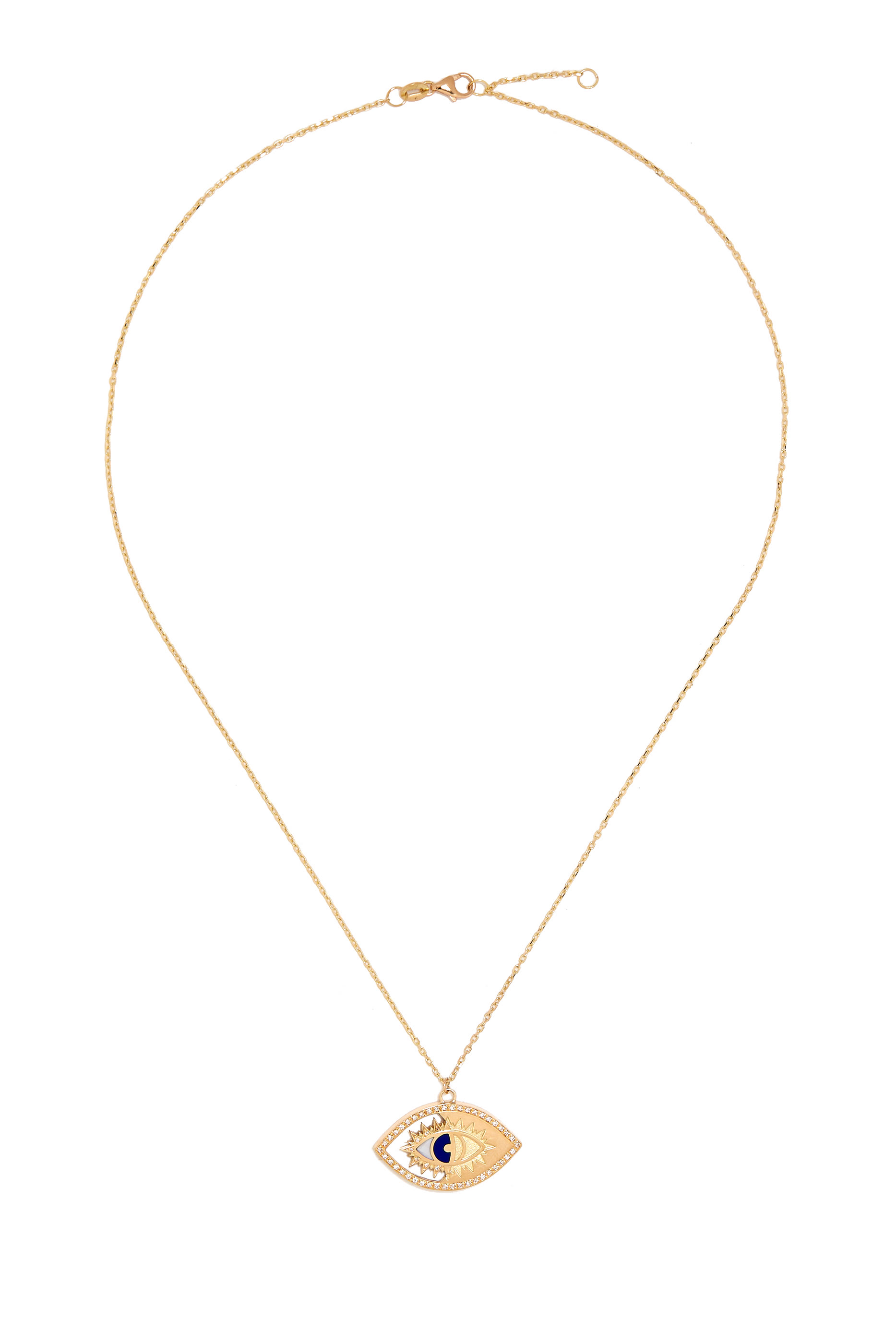 Eye On Biladi Pendant Necklace, 18k Yellow Gold with Lapis & Diamond