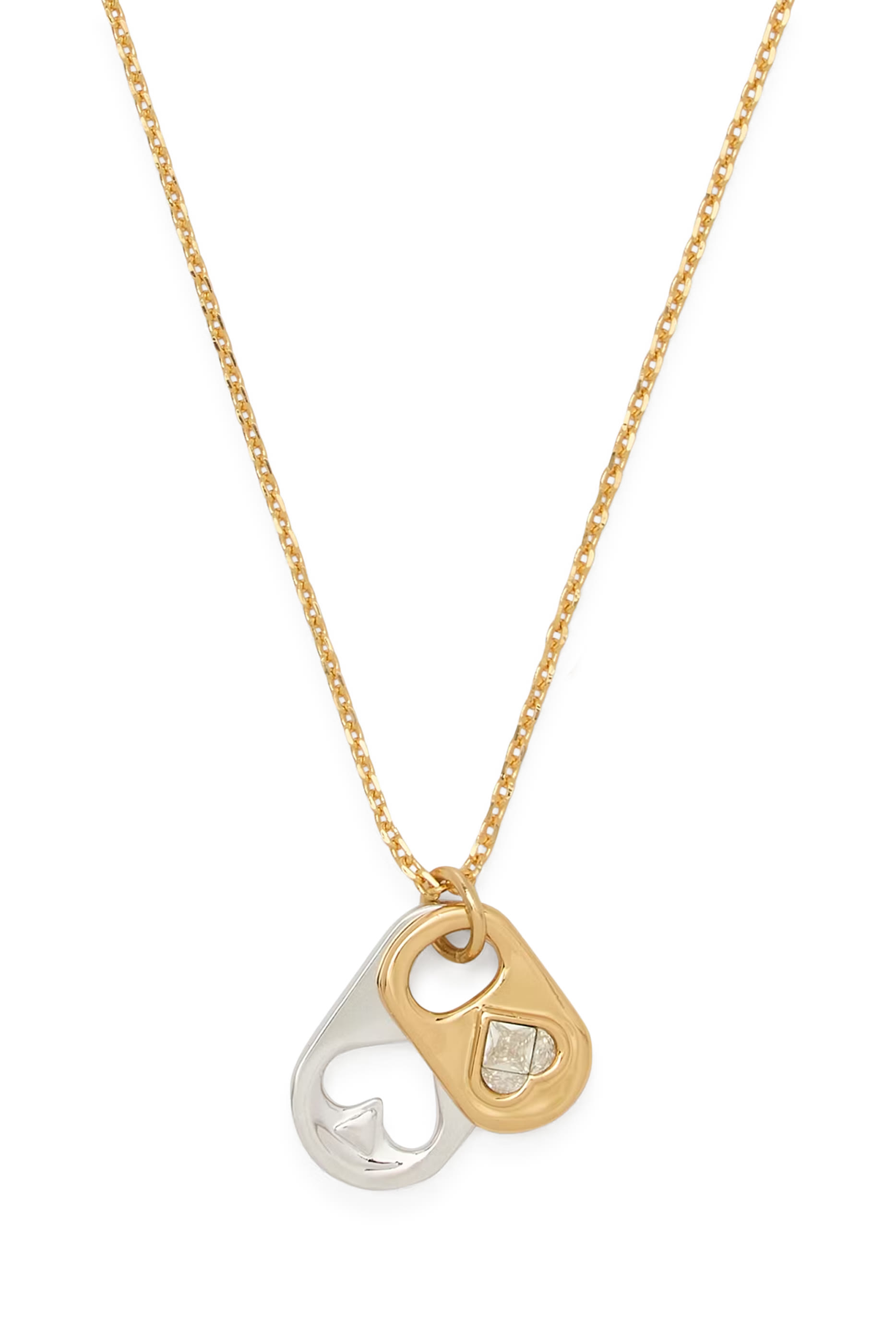 Snack Time Charm Pendant, Plated Metal & Cubic Zirconia