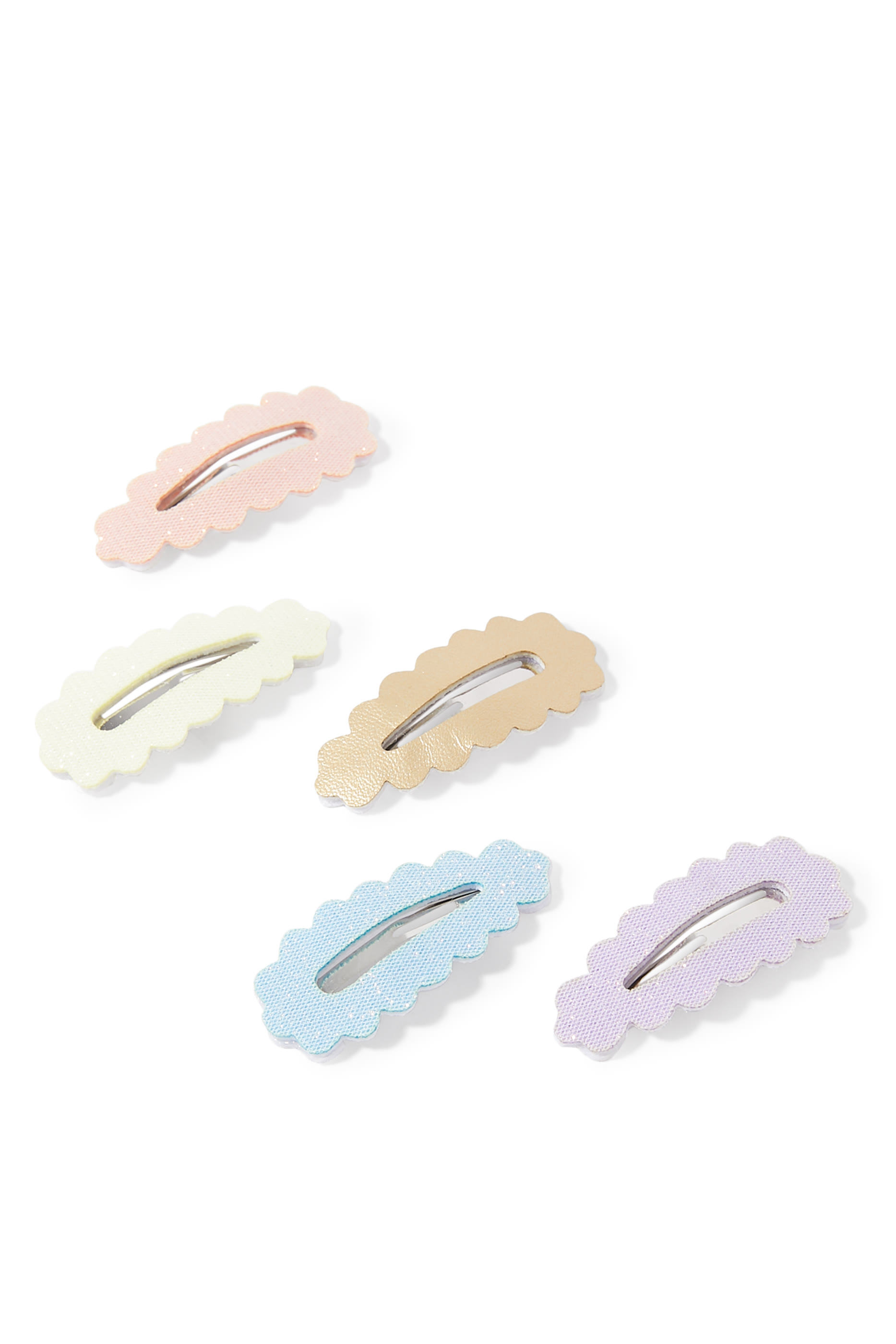 Kids Scalloped Sparkle Mini Clic Clacs