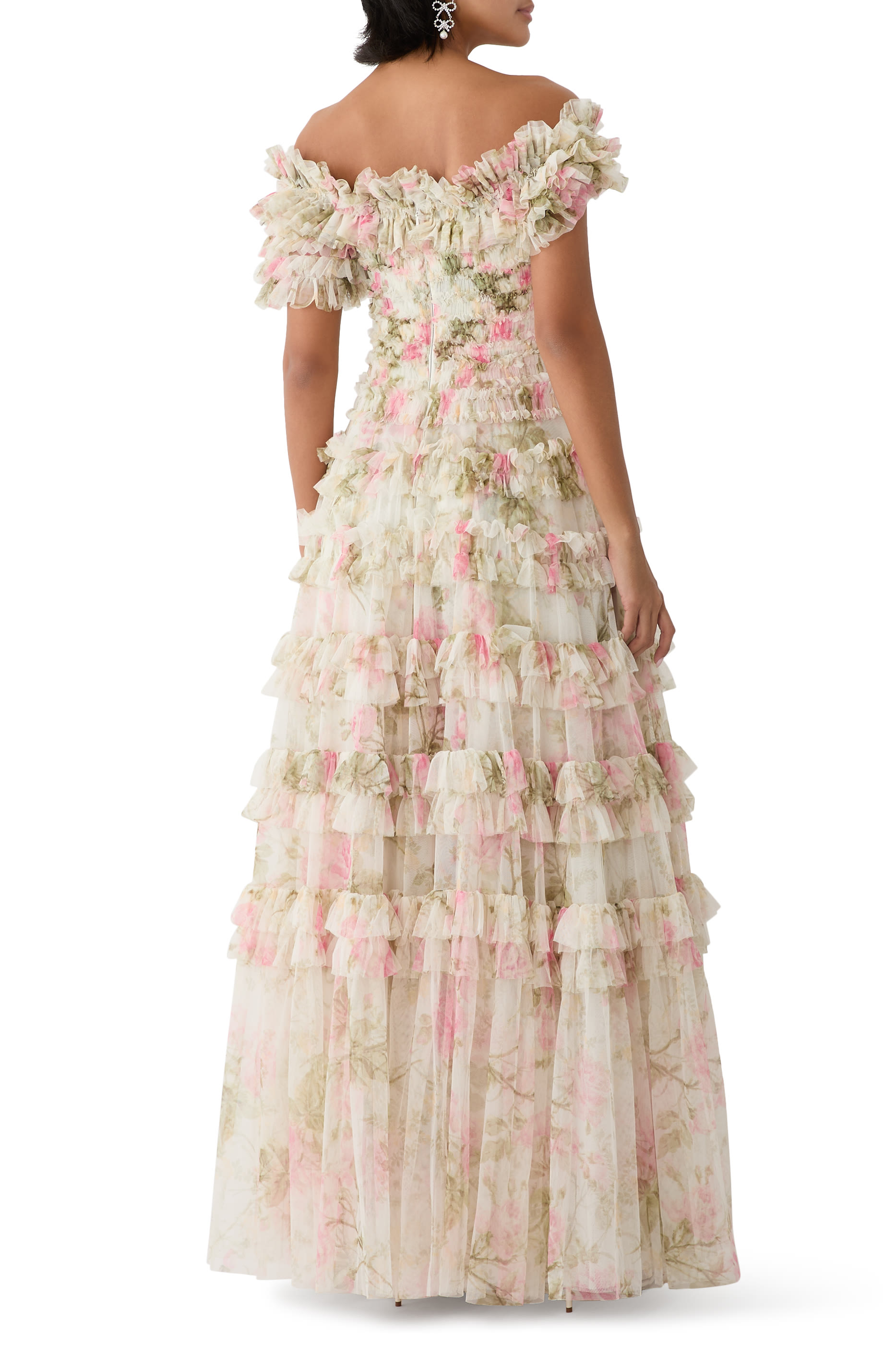 Rose Lisette Off-Shoulder Gown