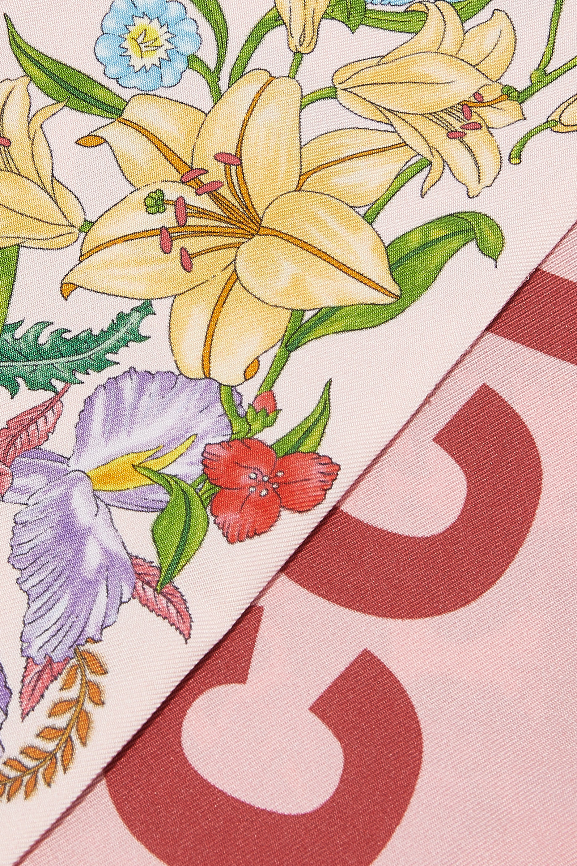 Floral Print Neck Bow