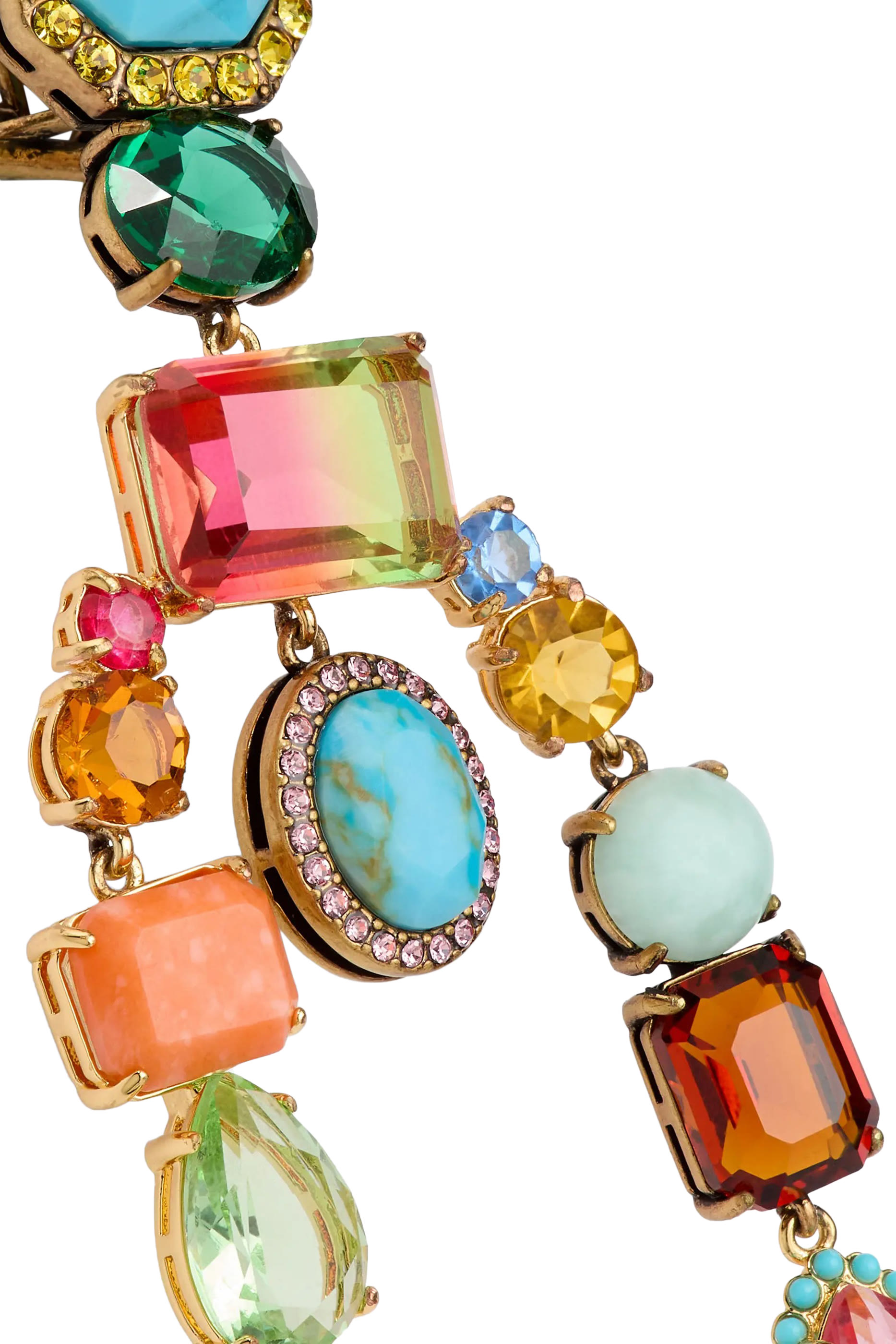 Large Mixed Gem Earrings