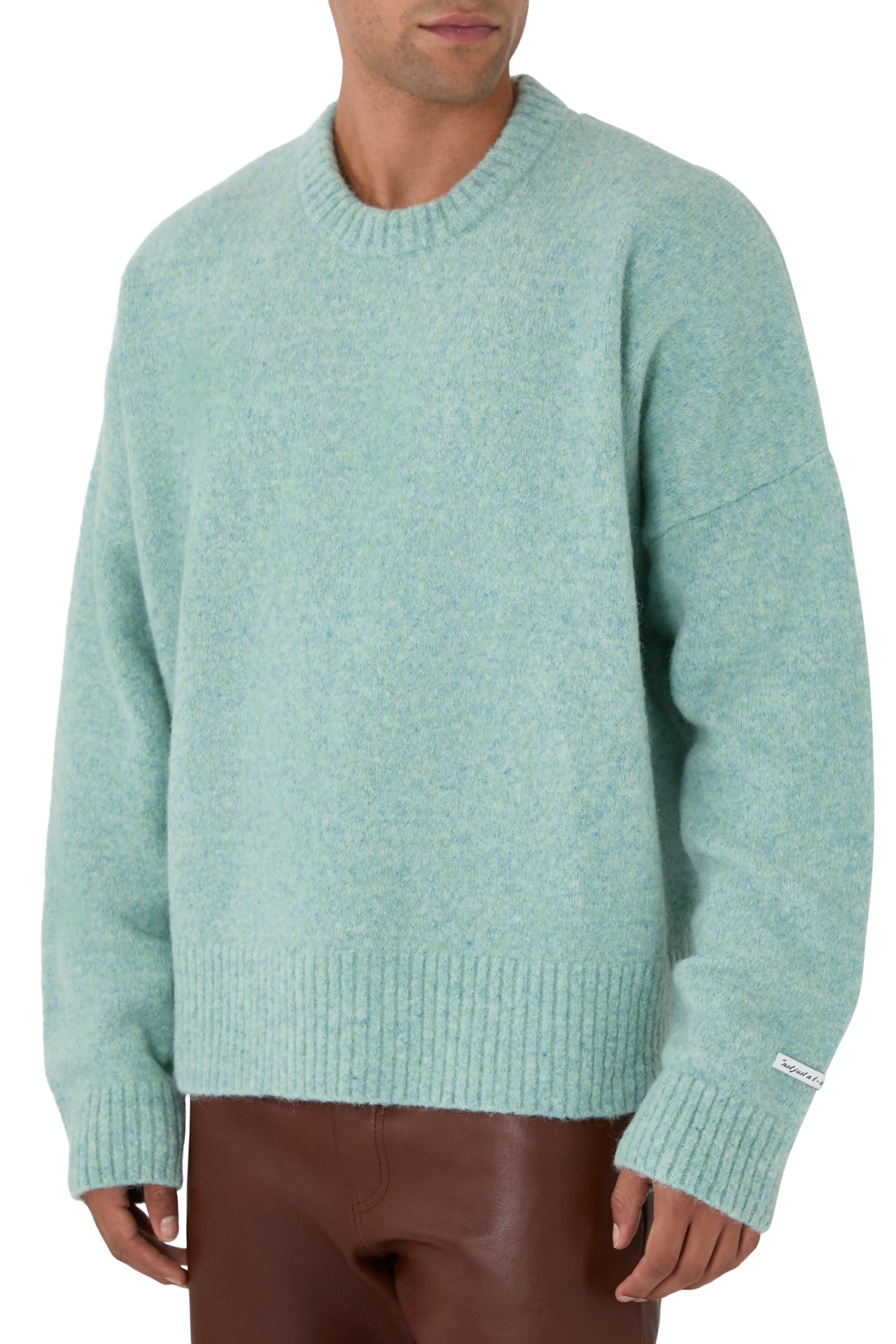 Mohair Knit Crewneck Sweater