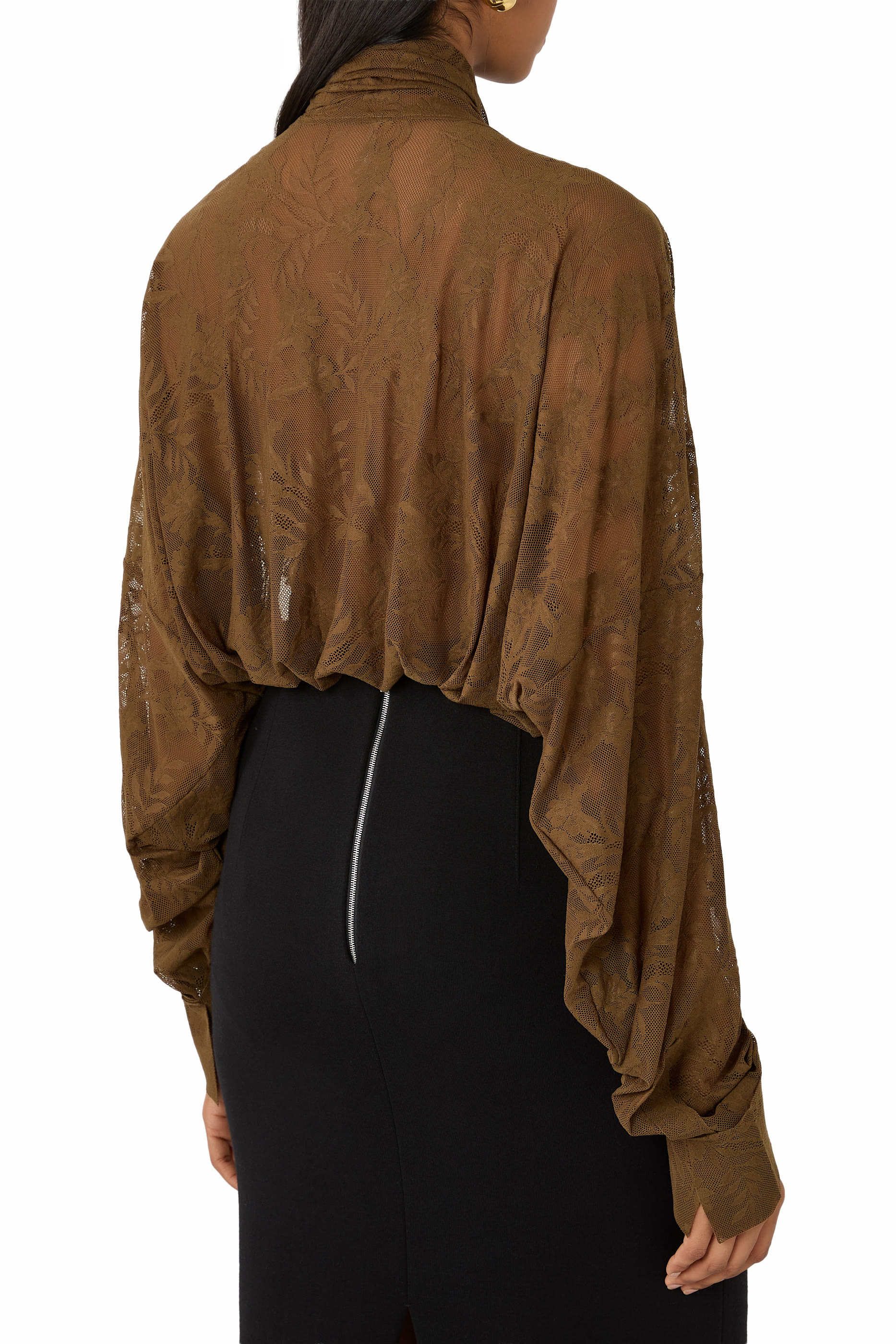  Super Oversized BF NK Shirt Bodysuit with Bow