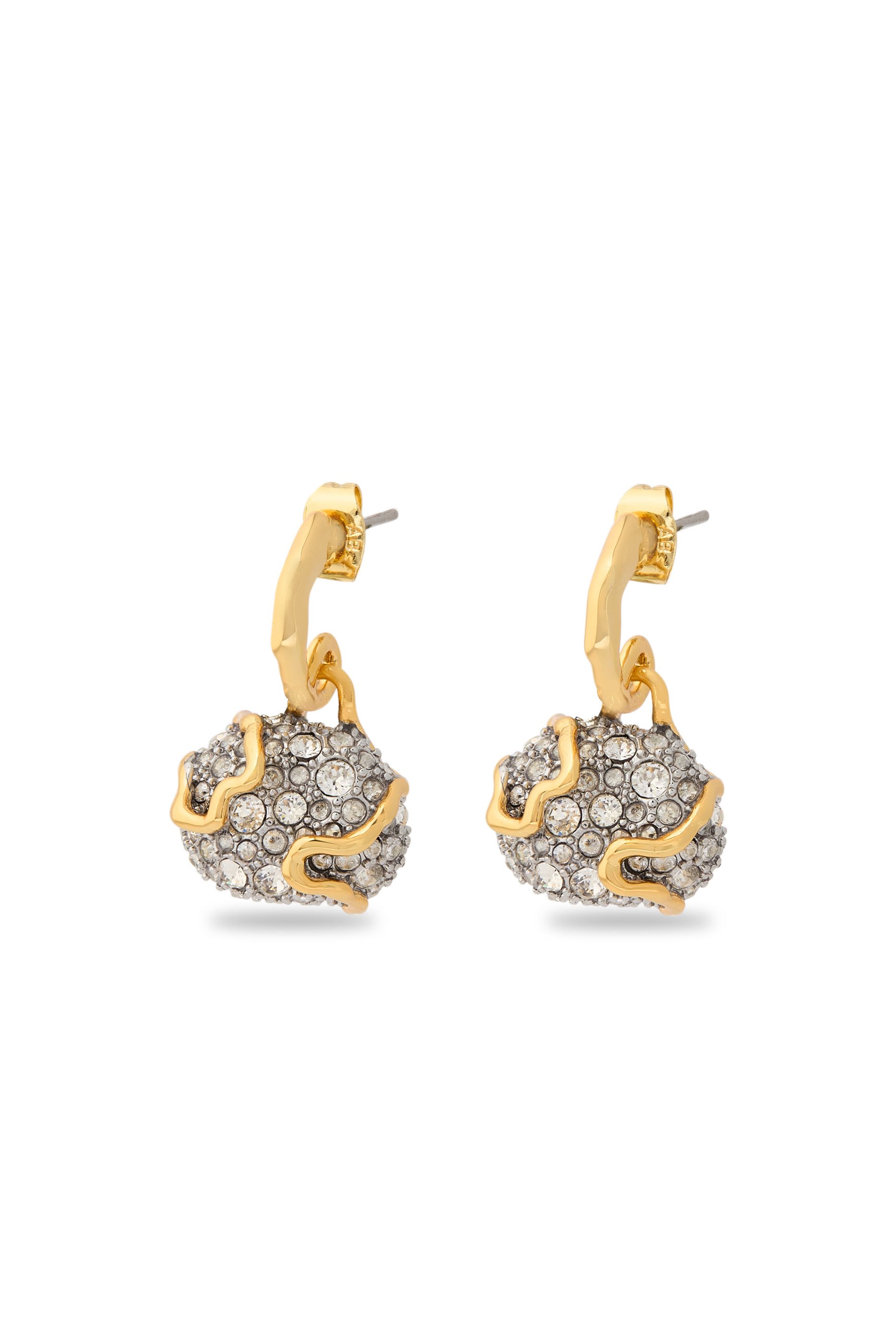 Solanales Crystal Petite Pebble Hoop Earrings