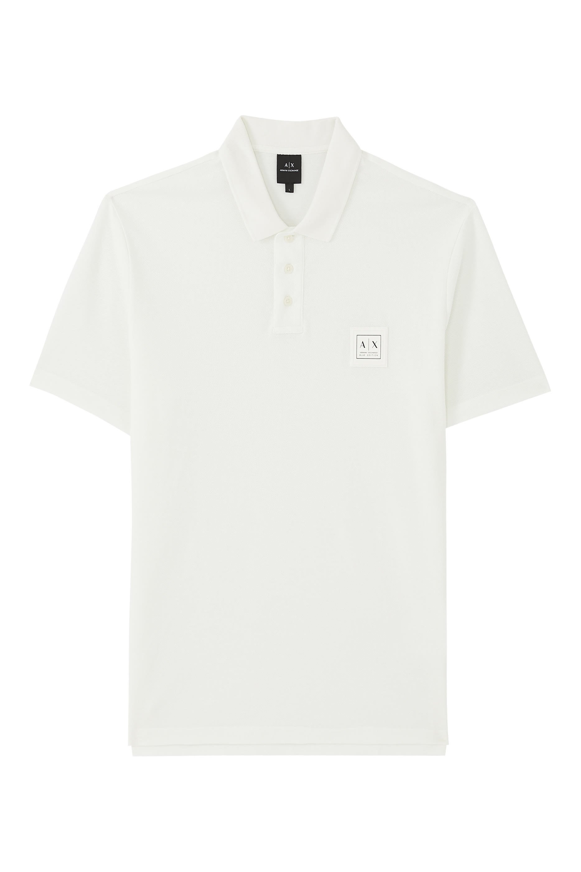 AX Logo Half-Zip Polo Shirt