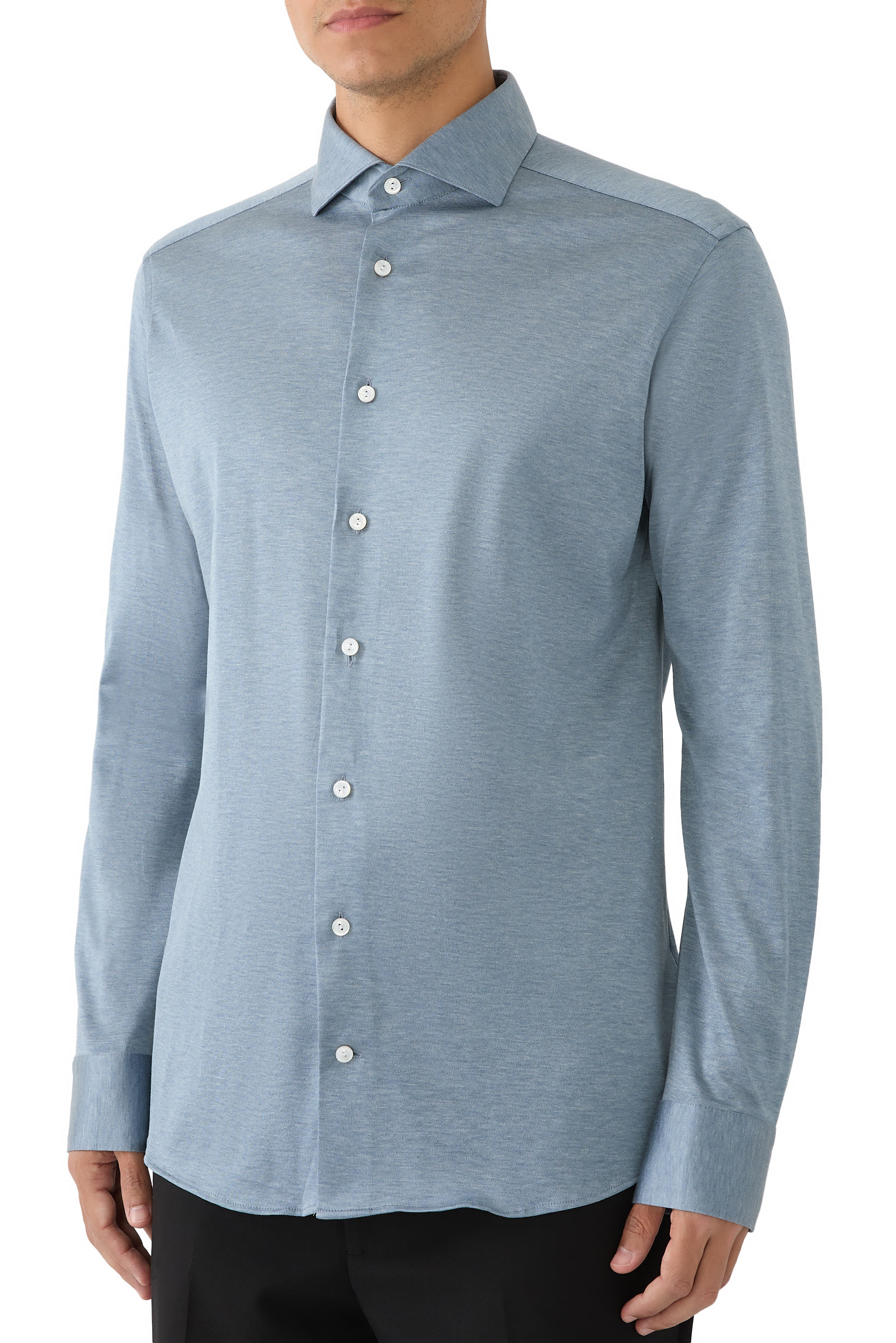 Filo di Scotia Knitted Jaquard Shirt