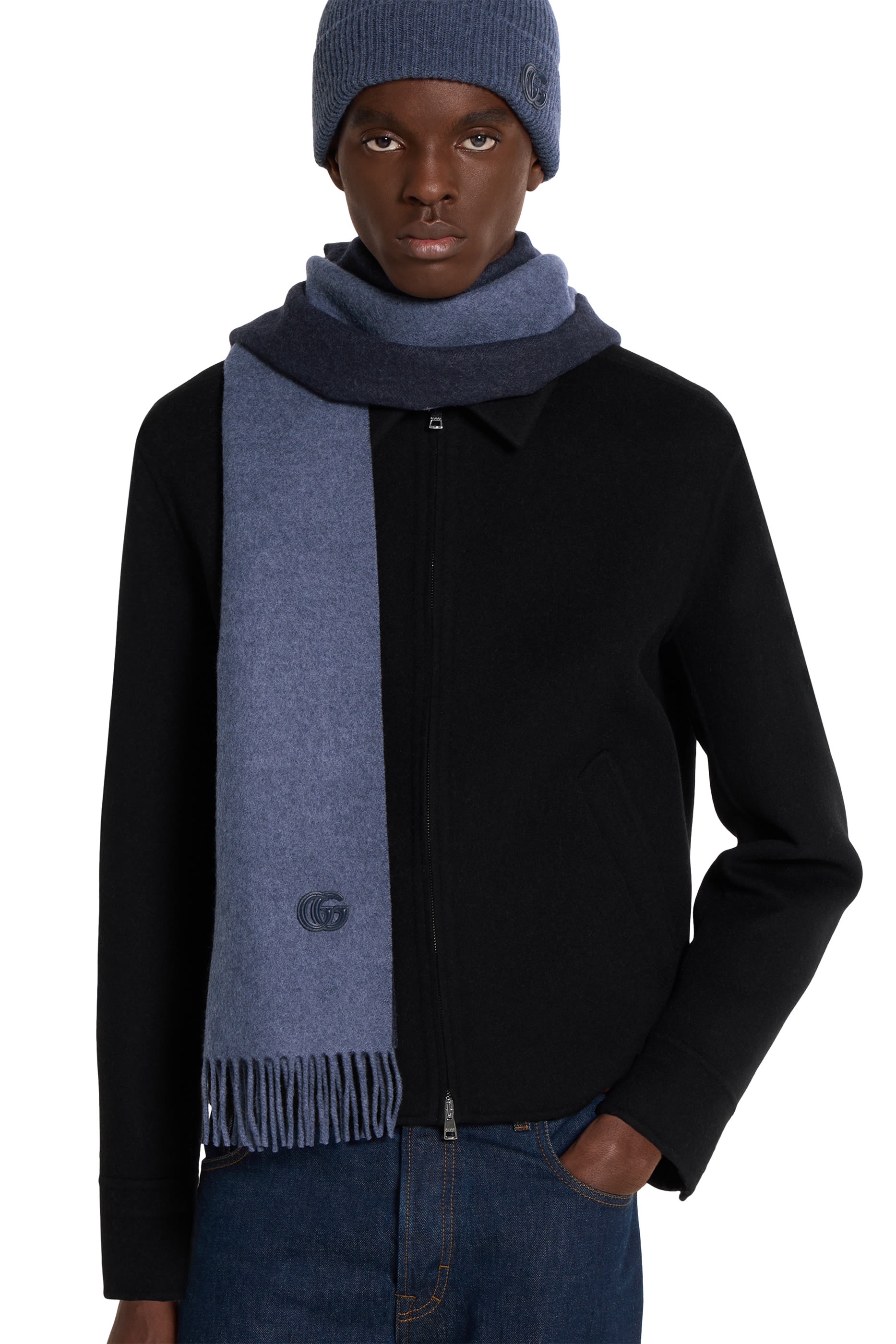 Cashmere Scarf With Patch