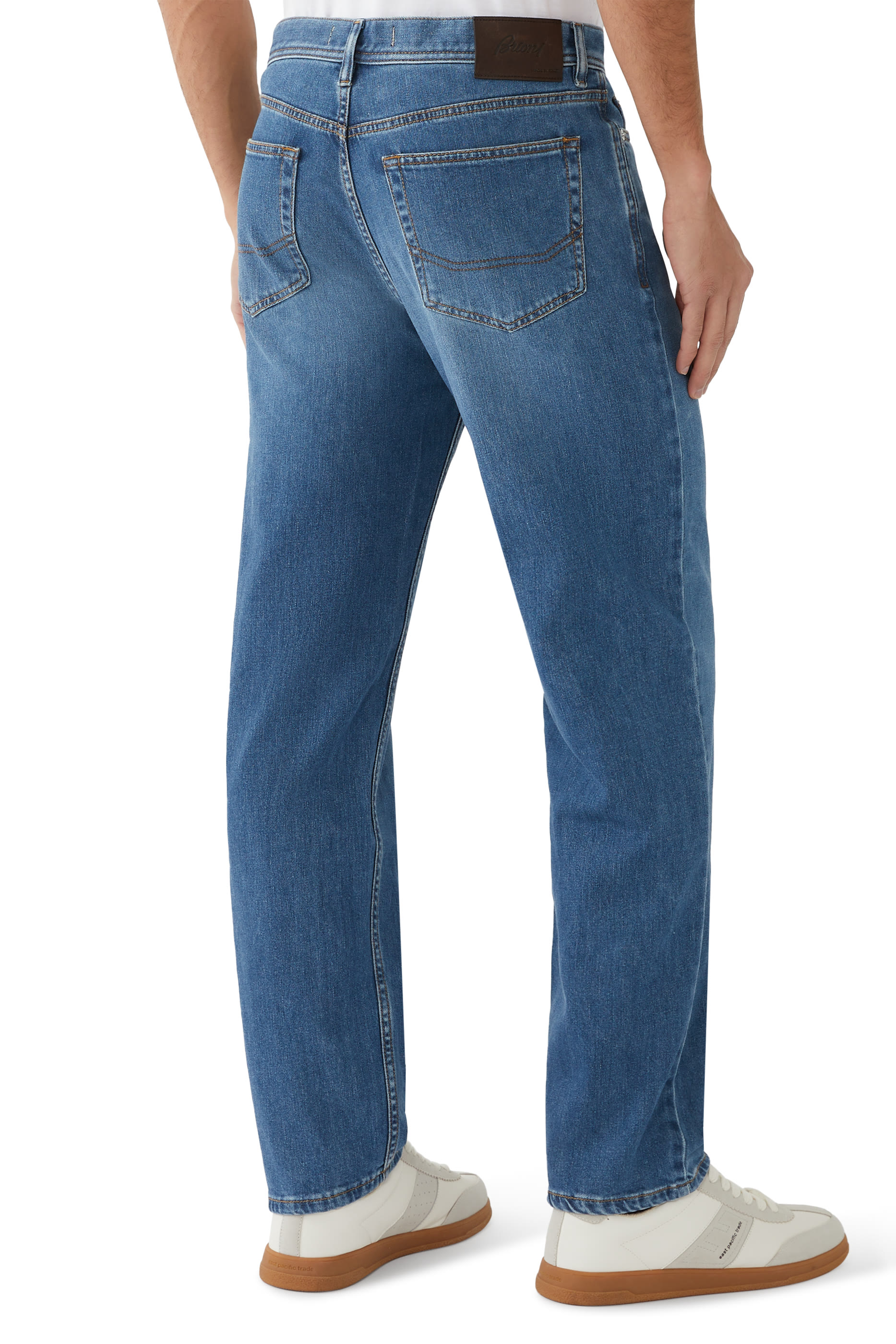 Straight-Leg Denim Jeans