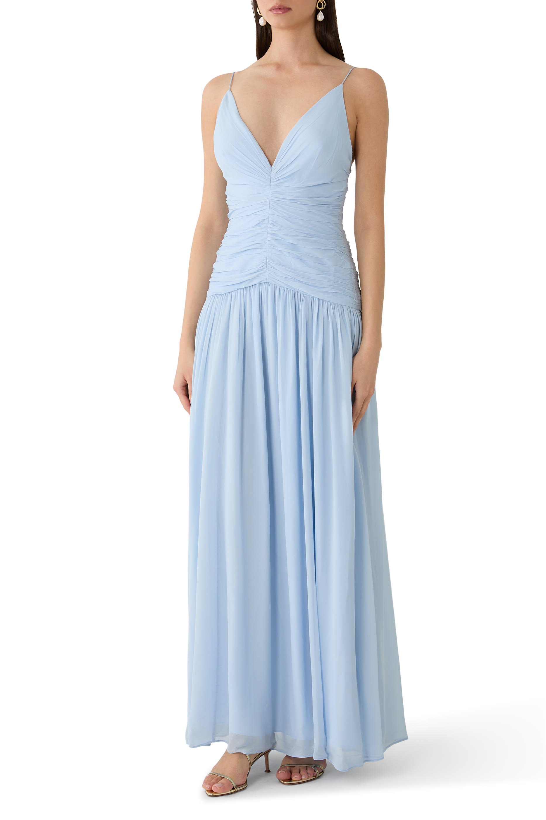 Juno Gathered Bodice Maxi Dress
