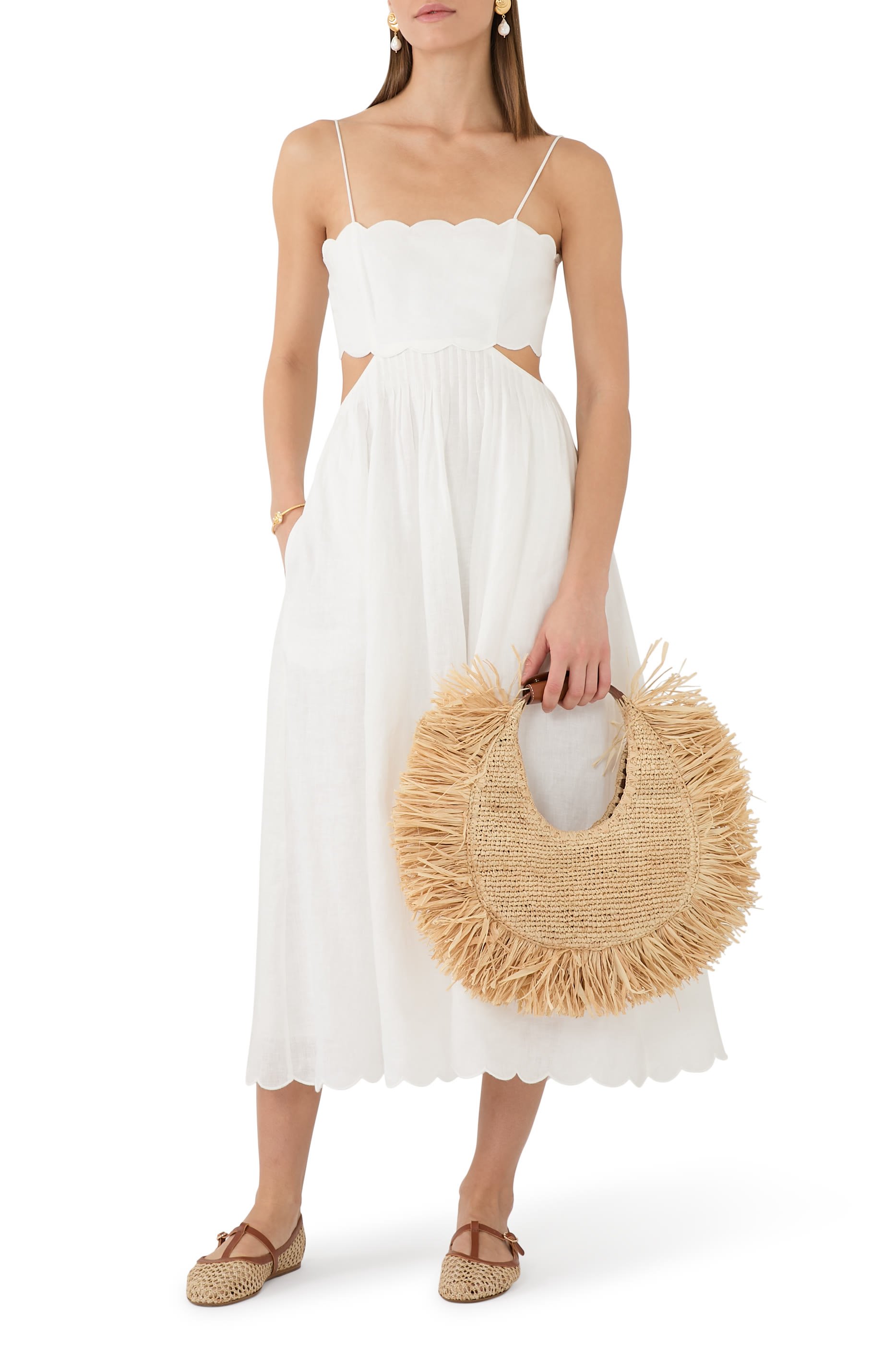 Rhiannon Scallop Midi Dress