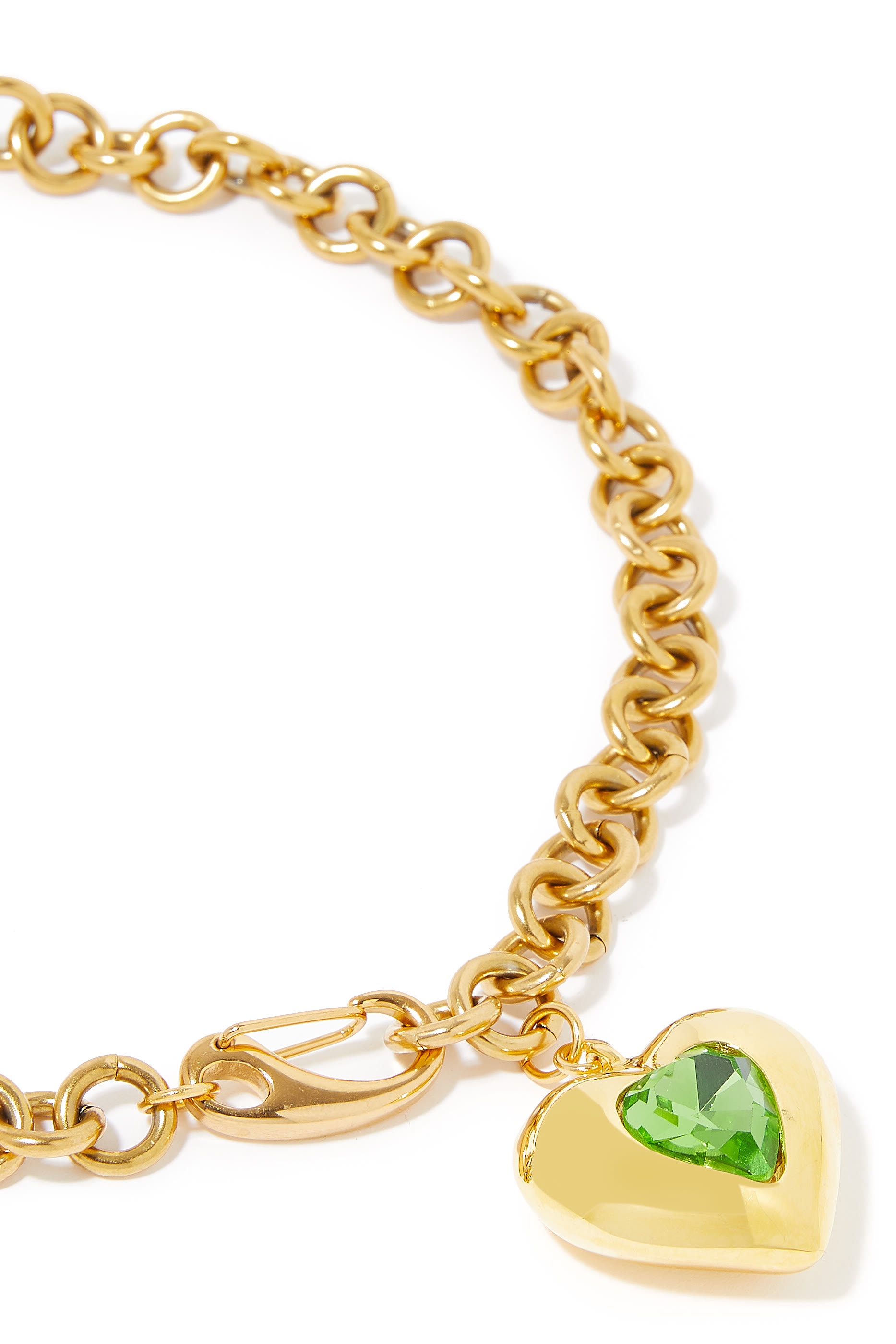 Elvira Necklace, Gold-plated Stainless Steel with Gold-plated Brass & Swarovski Crystal