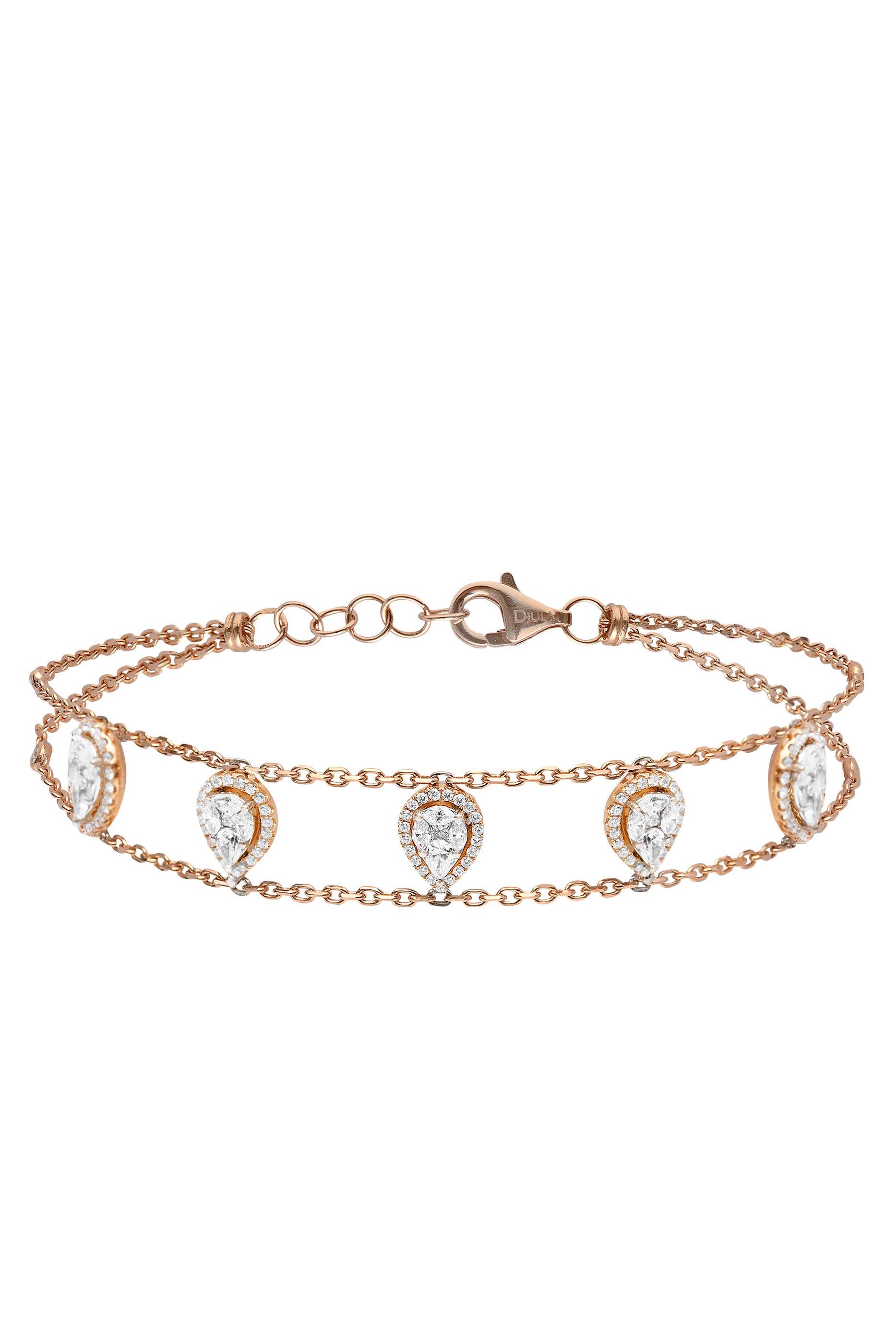 &Eacute;clat Bracelet 5 Pears, 18k Rose Gold & Diamonds