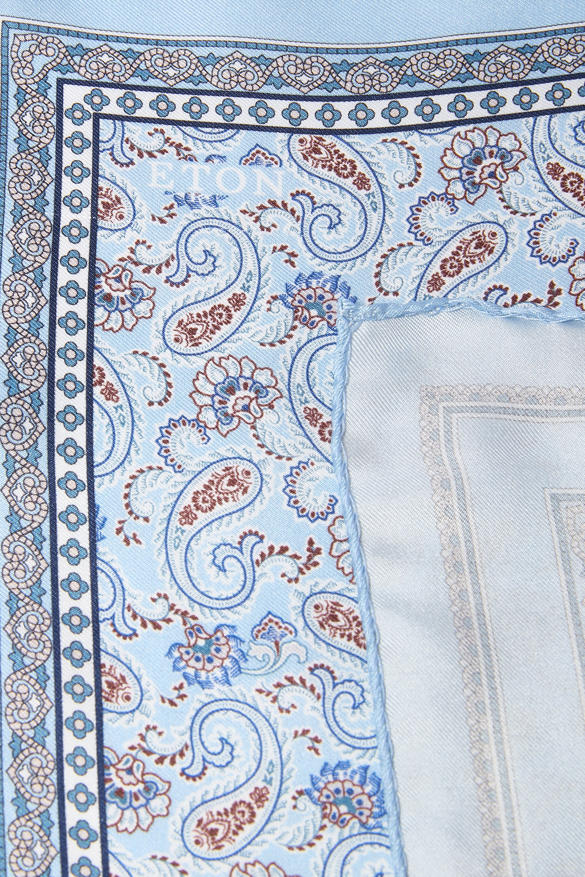 Paisley Print Silk Pocket Square 