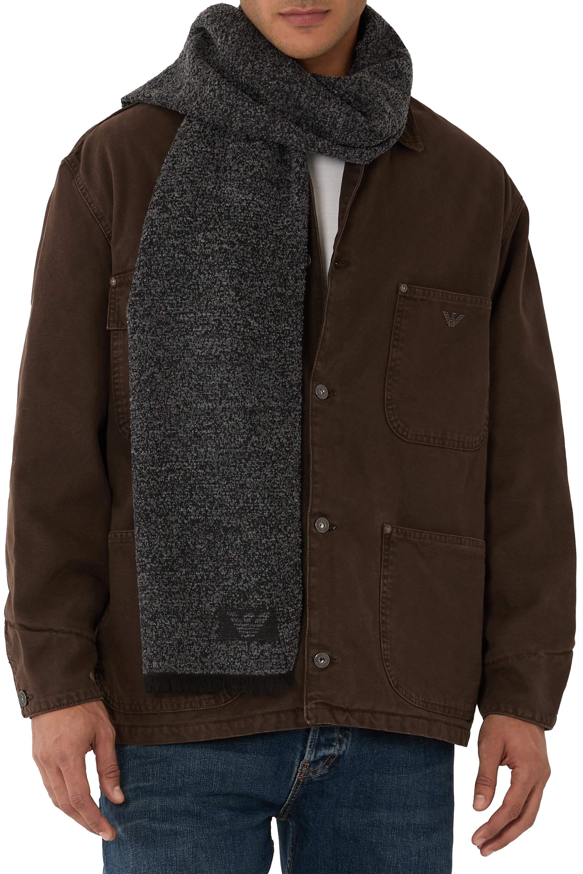 Logo Fringe Scarf