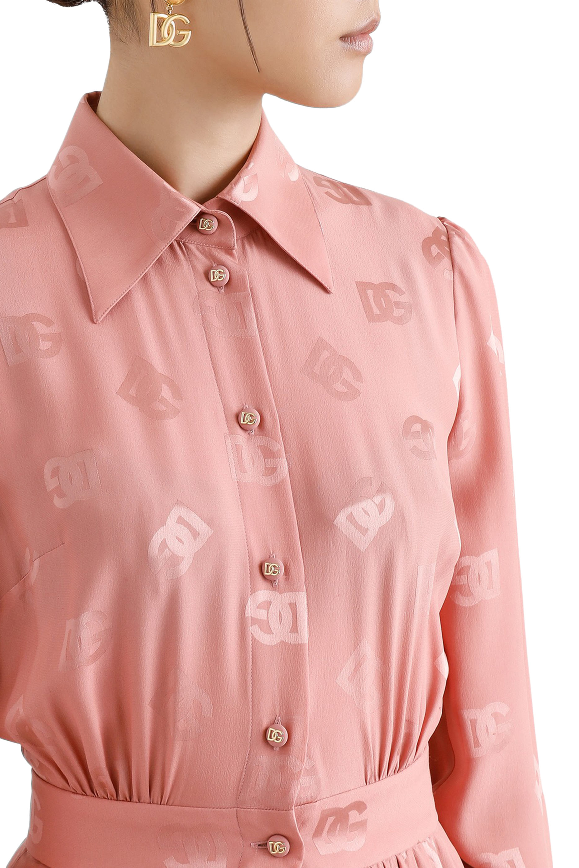 Monogram-Jacquard Midi Dress