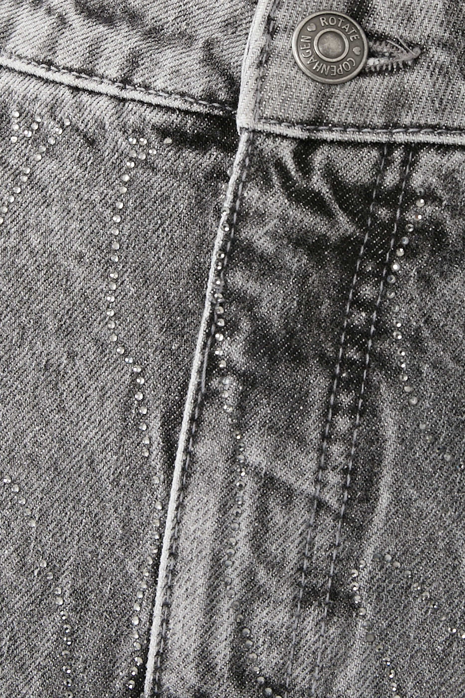 Rhinestone Denim Skirt