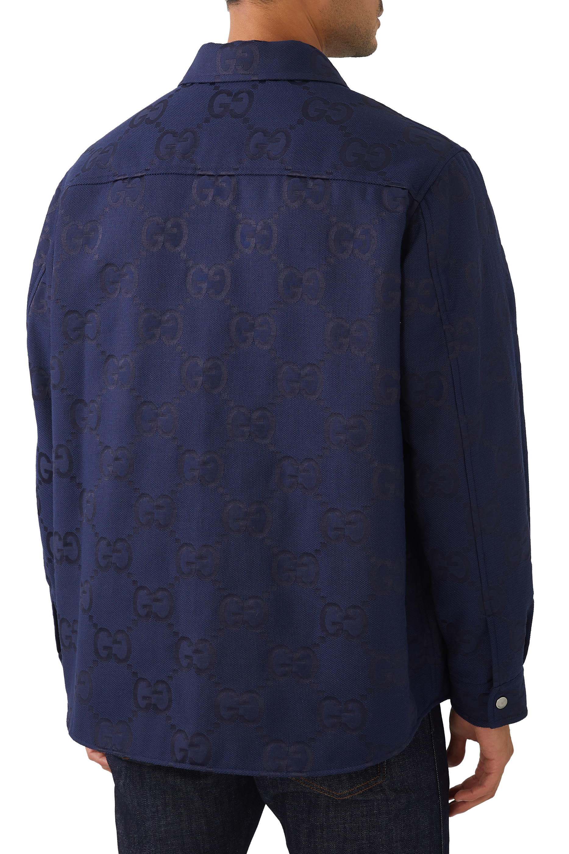 Jumbo GG Cotton Canvas Jacket