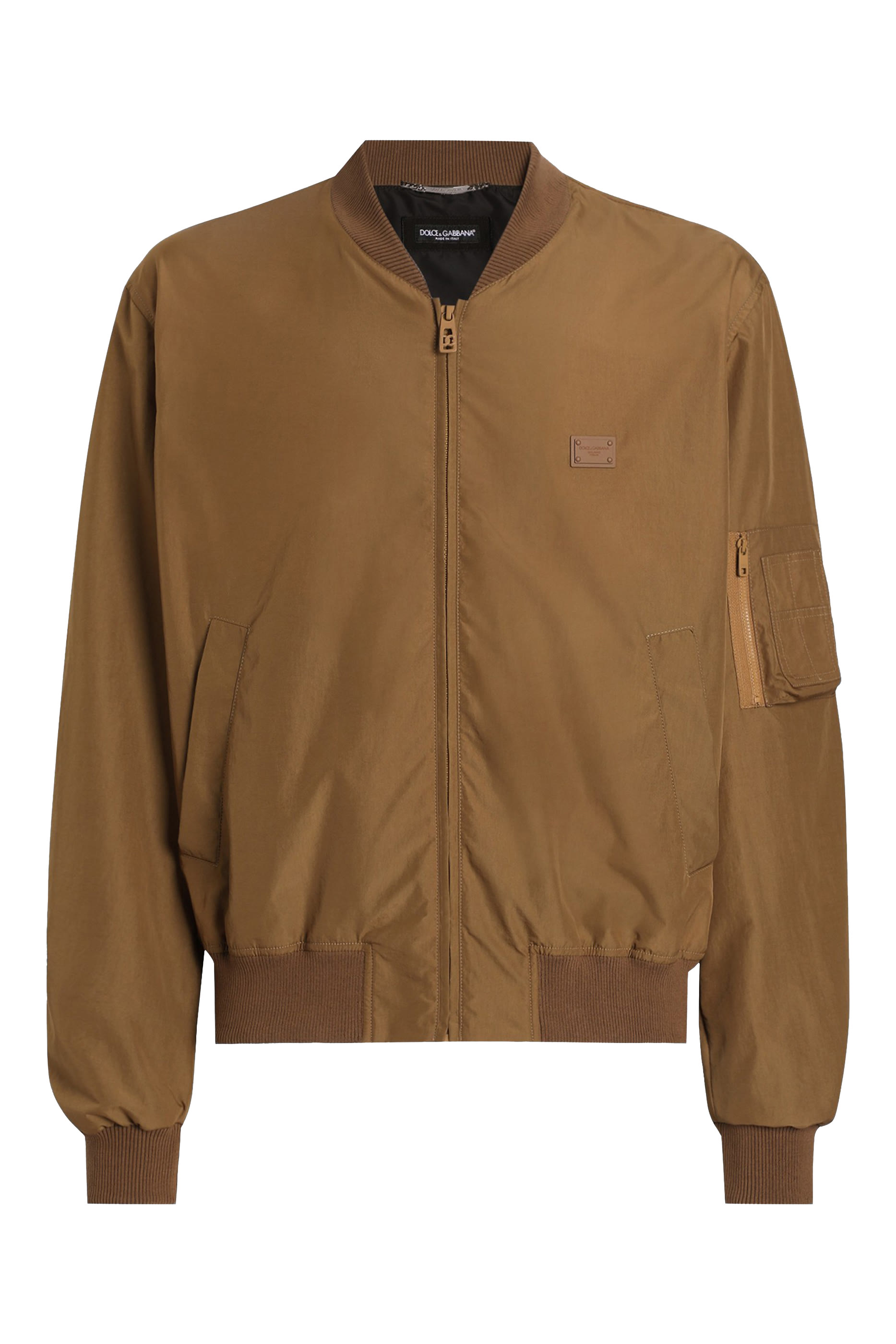 Logo Tag Technical Fabric Bomber Jacket