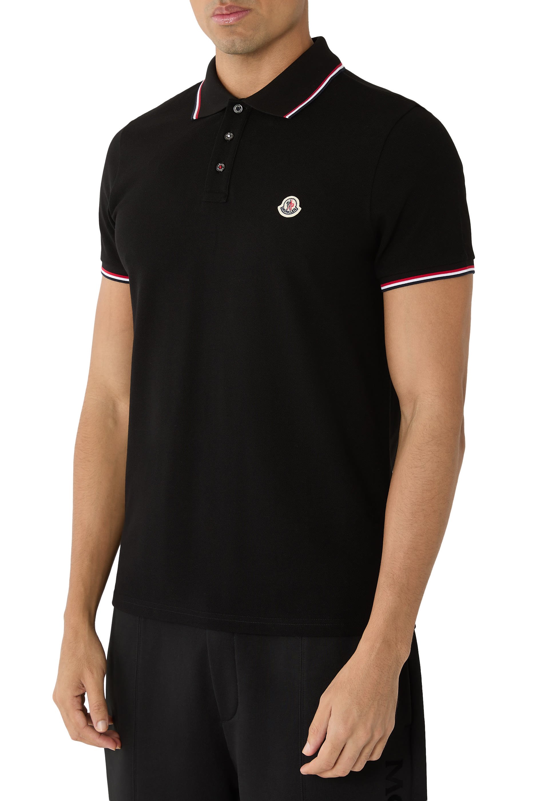 Tricolor-Trimmed Cotton Piquet Polo Shirt