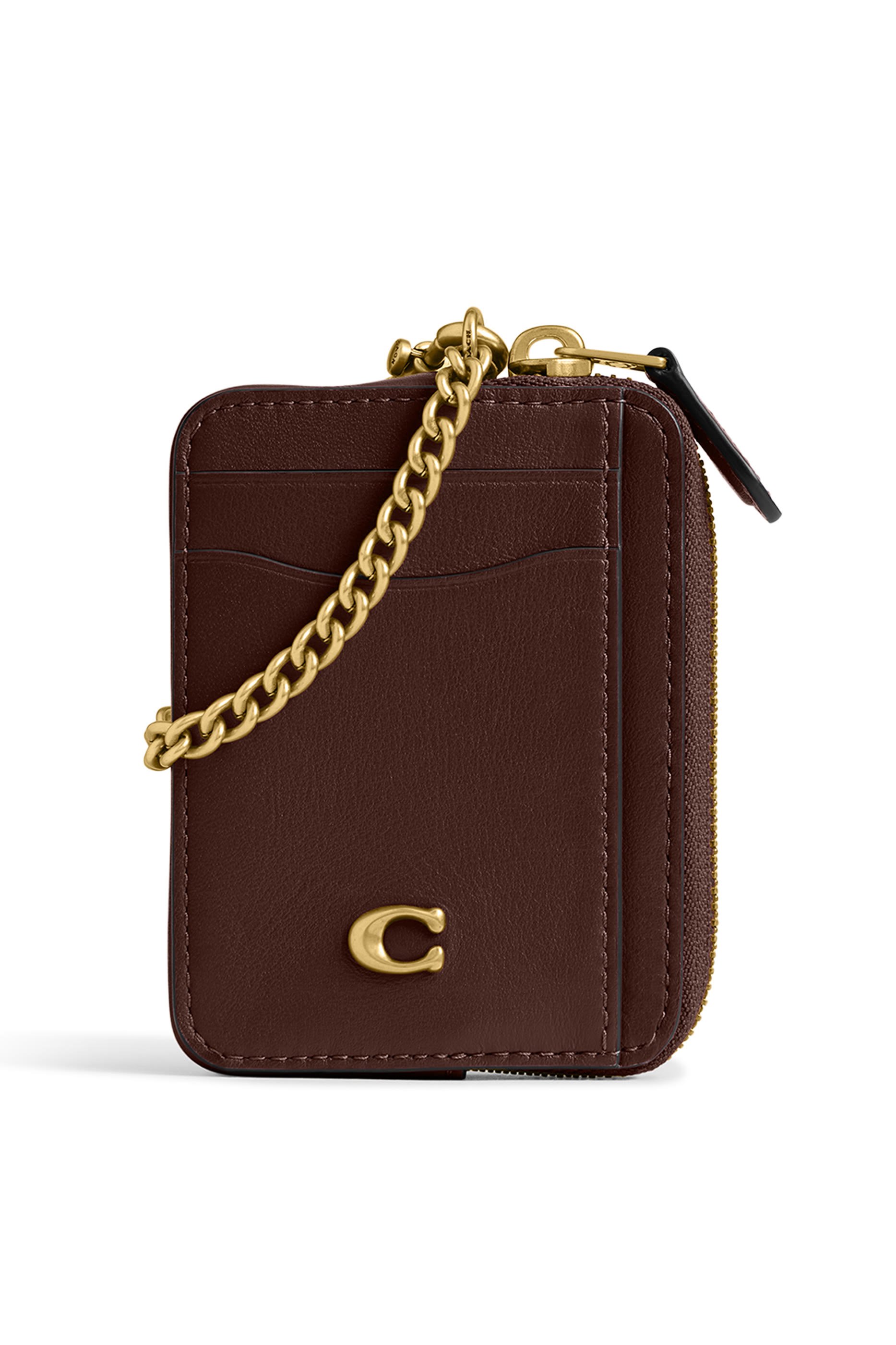 Leather Zip Card Case