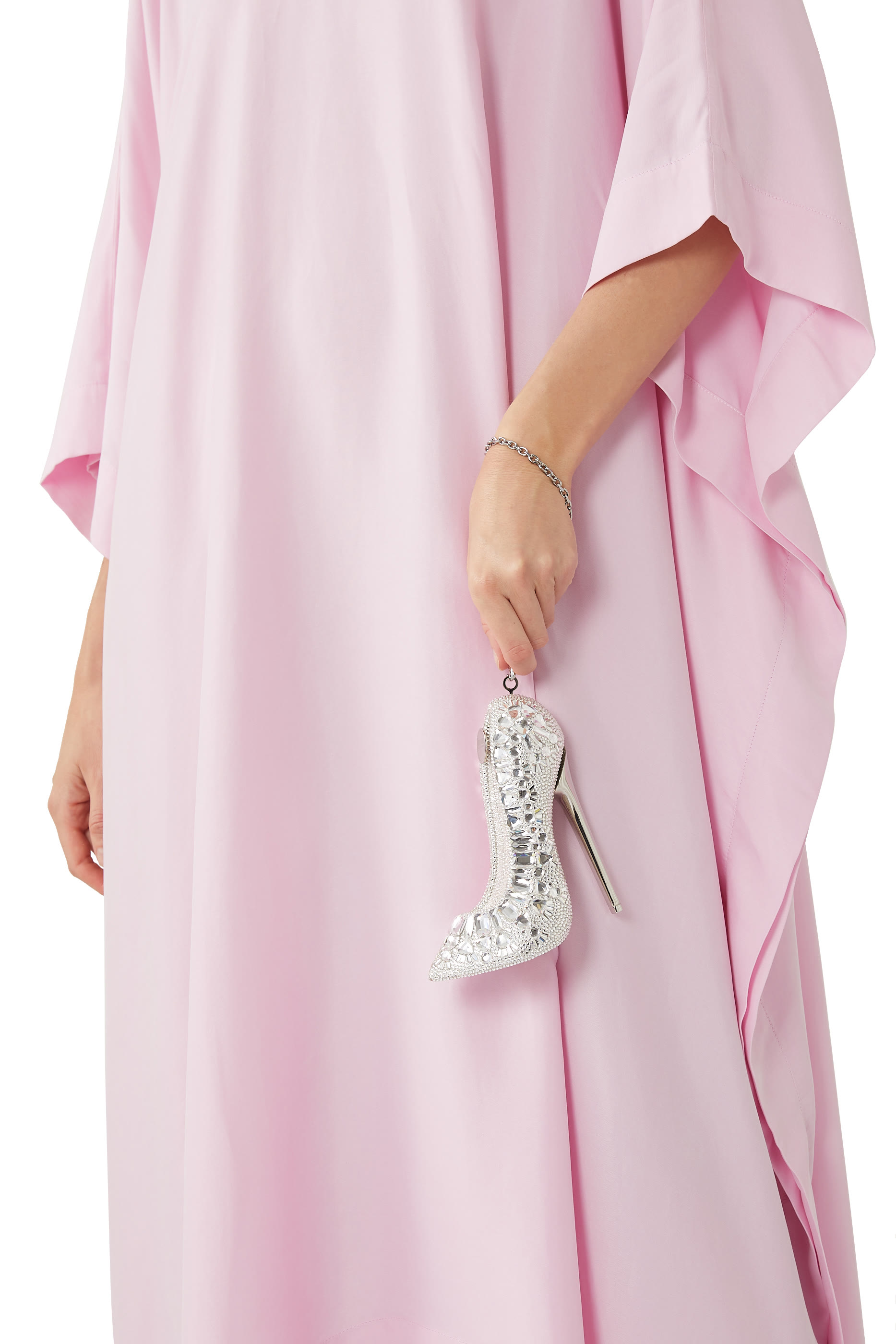 Stiletto Crystal-Embellished Clutch