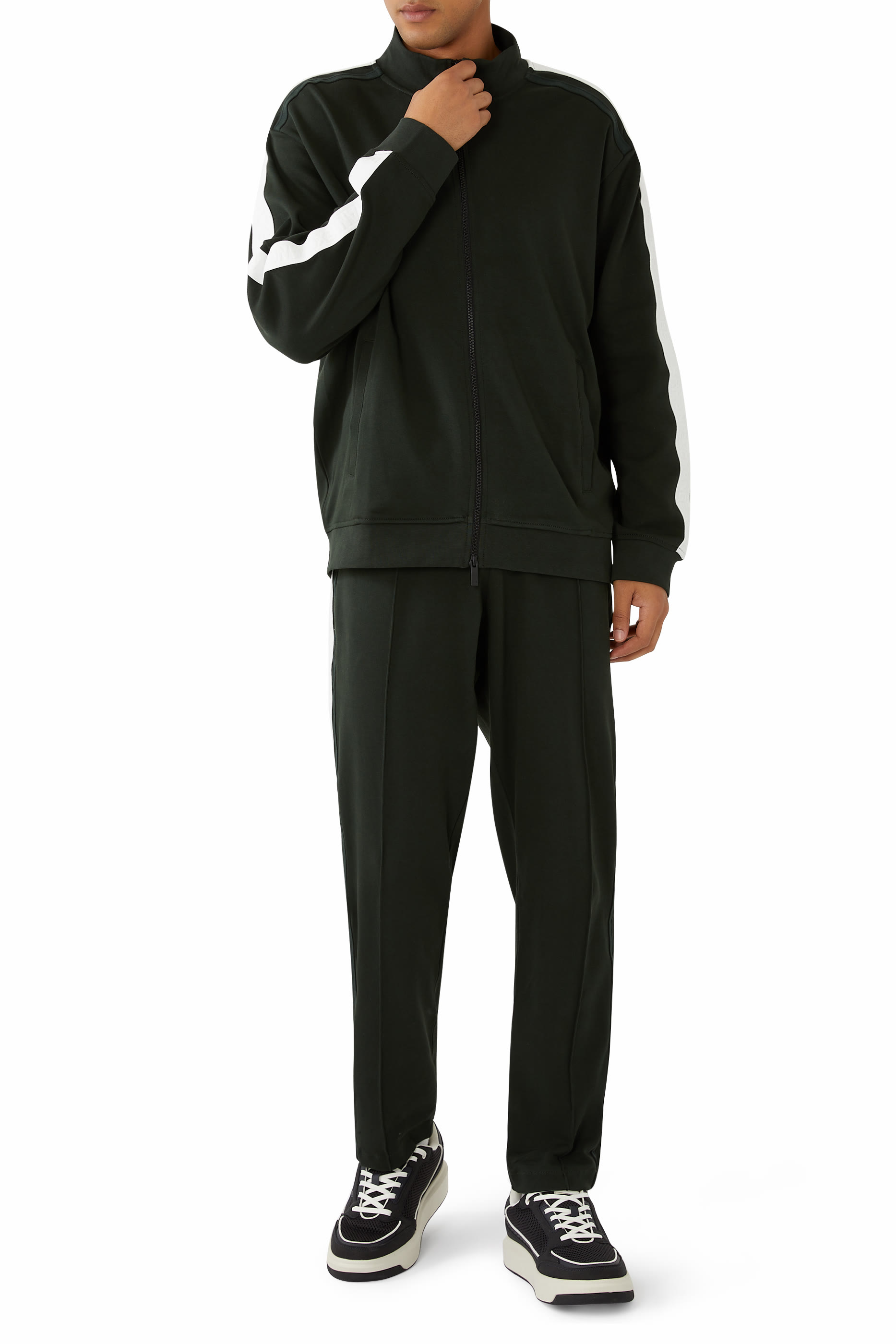 Logo Bands Full Zip Sweatshirt