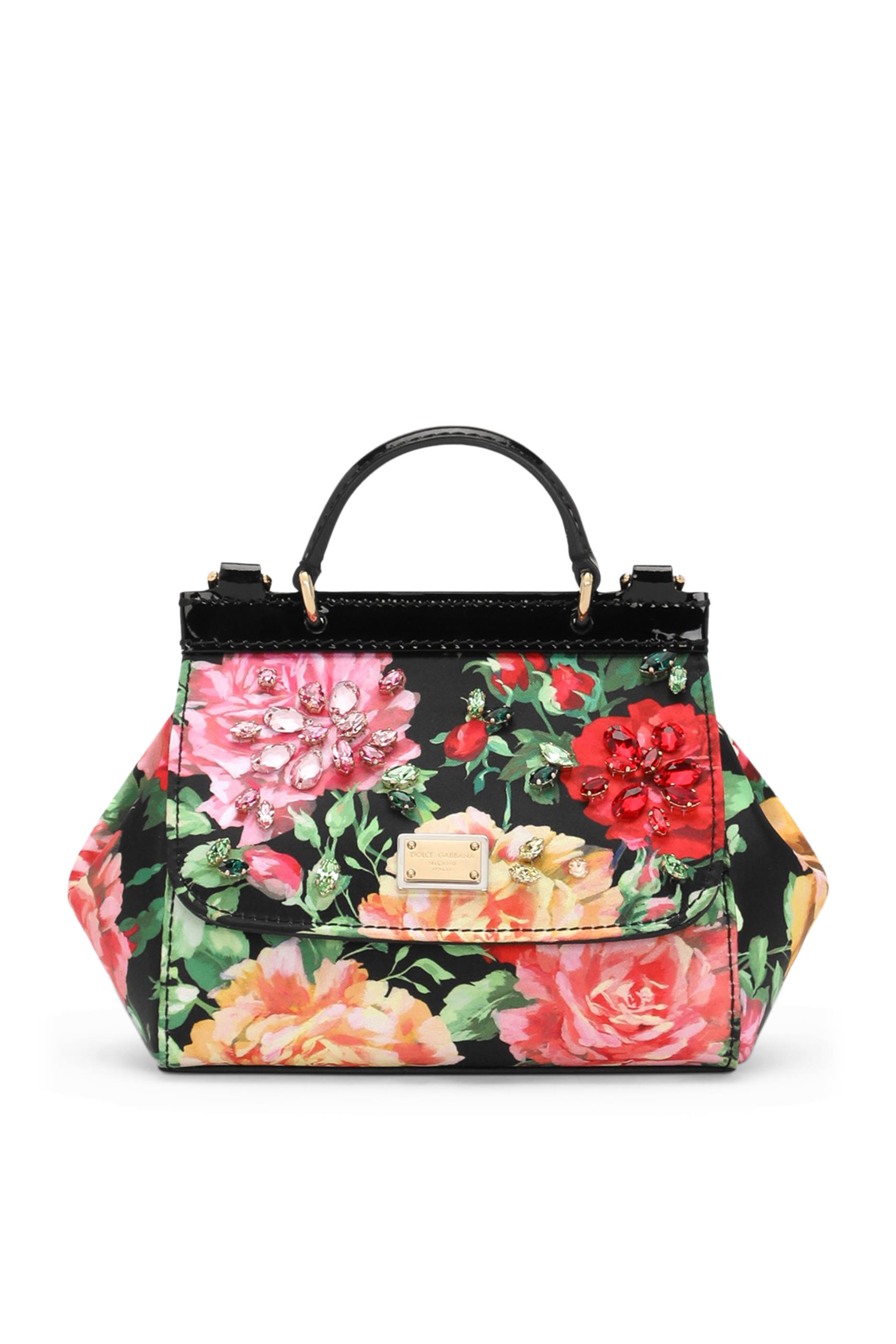 Kids Satin Sicily Bag with Rose Print
