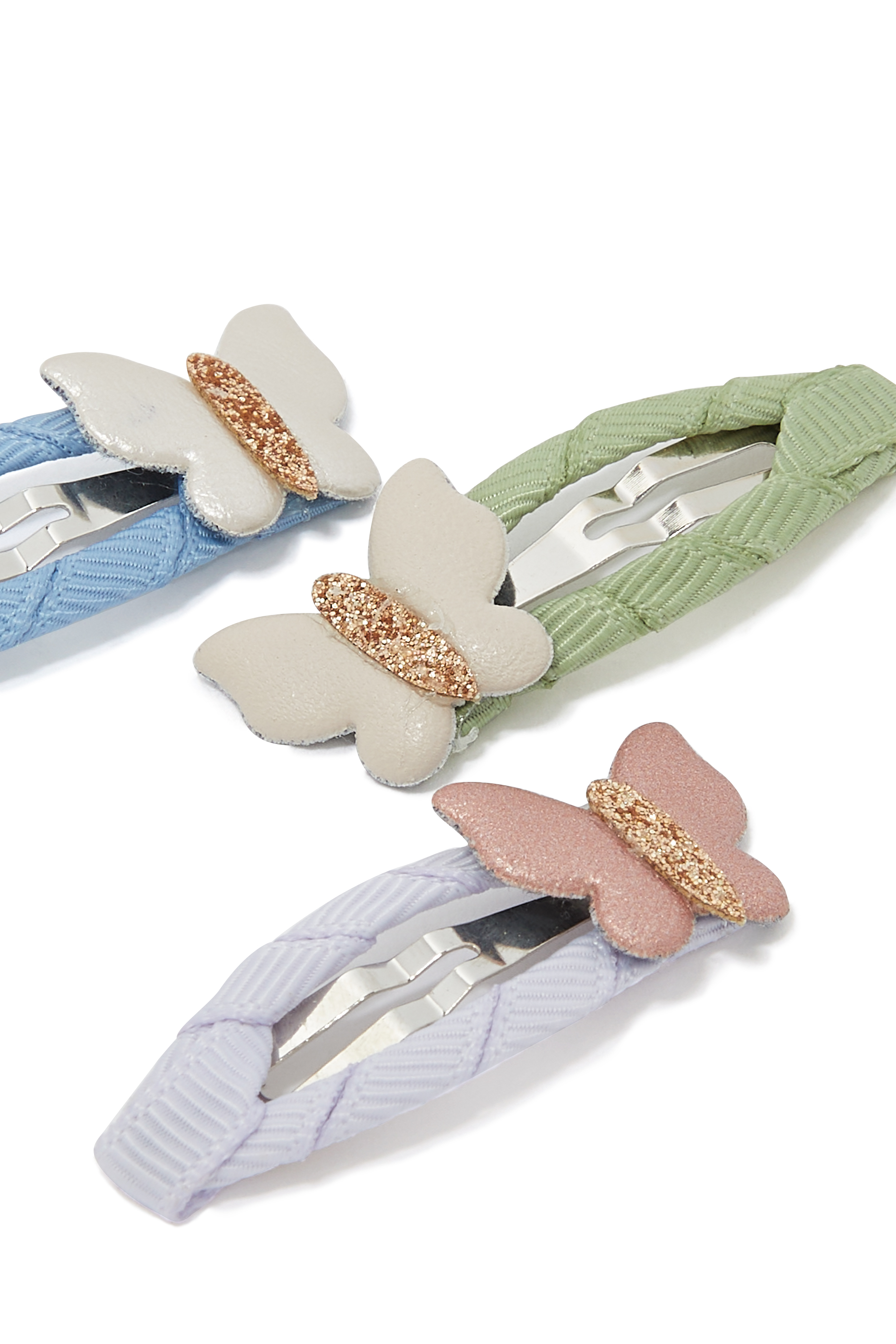 Pastel Butterfly Mini Clic Clac Clips, Set of 5